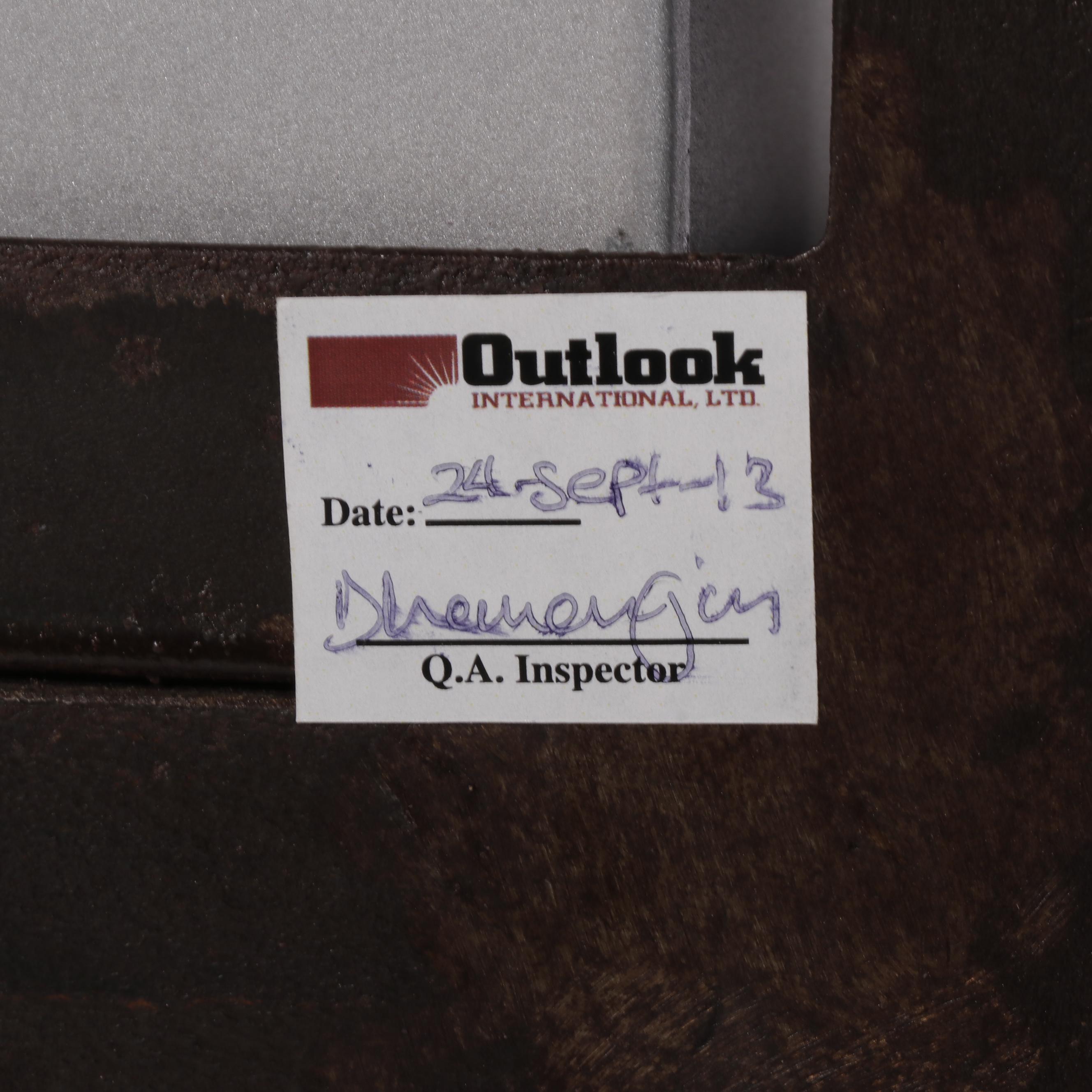 Outlook Intl. Industrial Style Patinated Metal and Hardwood Fifteen-Drawer Chest