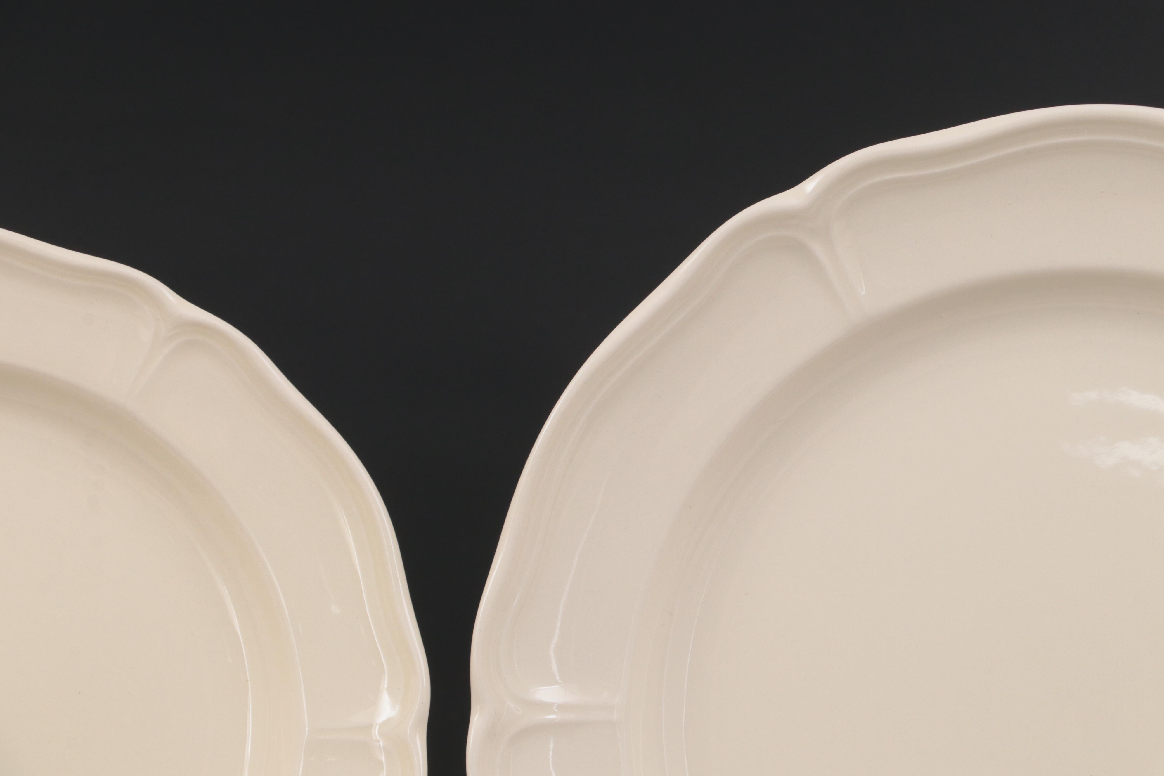 Wedgwood "Edme" Orange Bowl with "Queen's Plain" Plates and Other Tableware