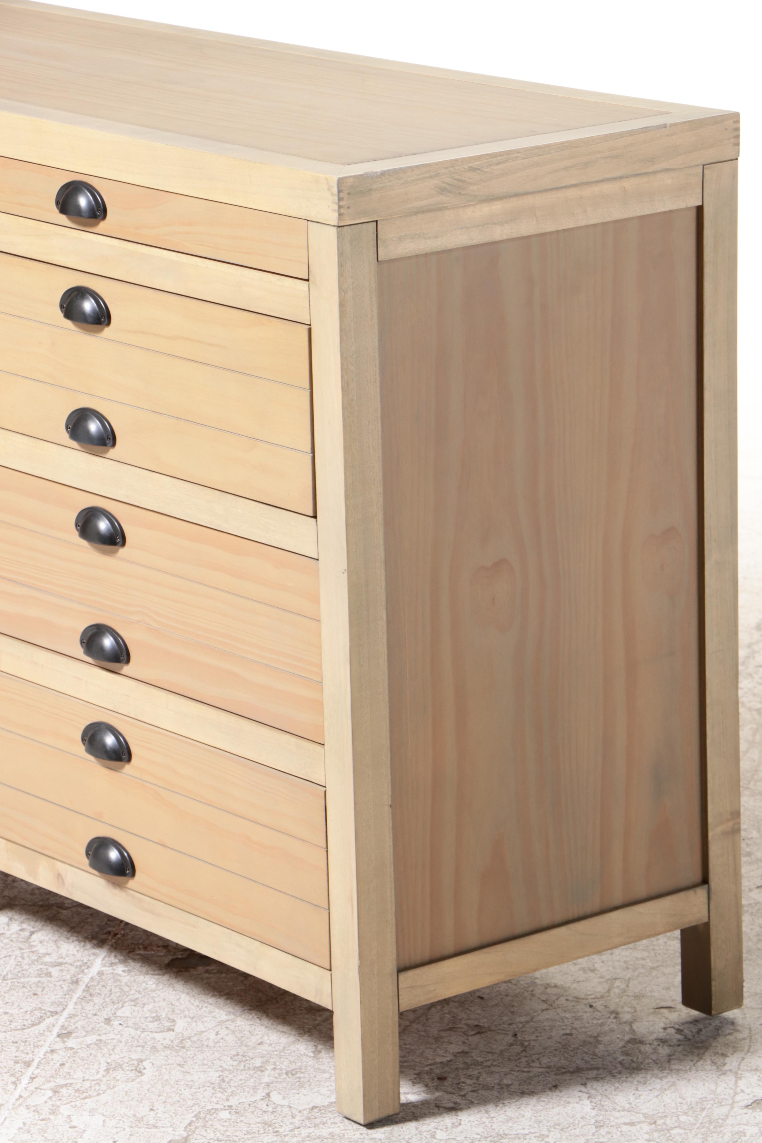 Contemporary Wooden Twelve Drawer Chest