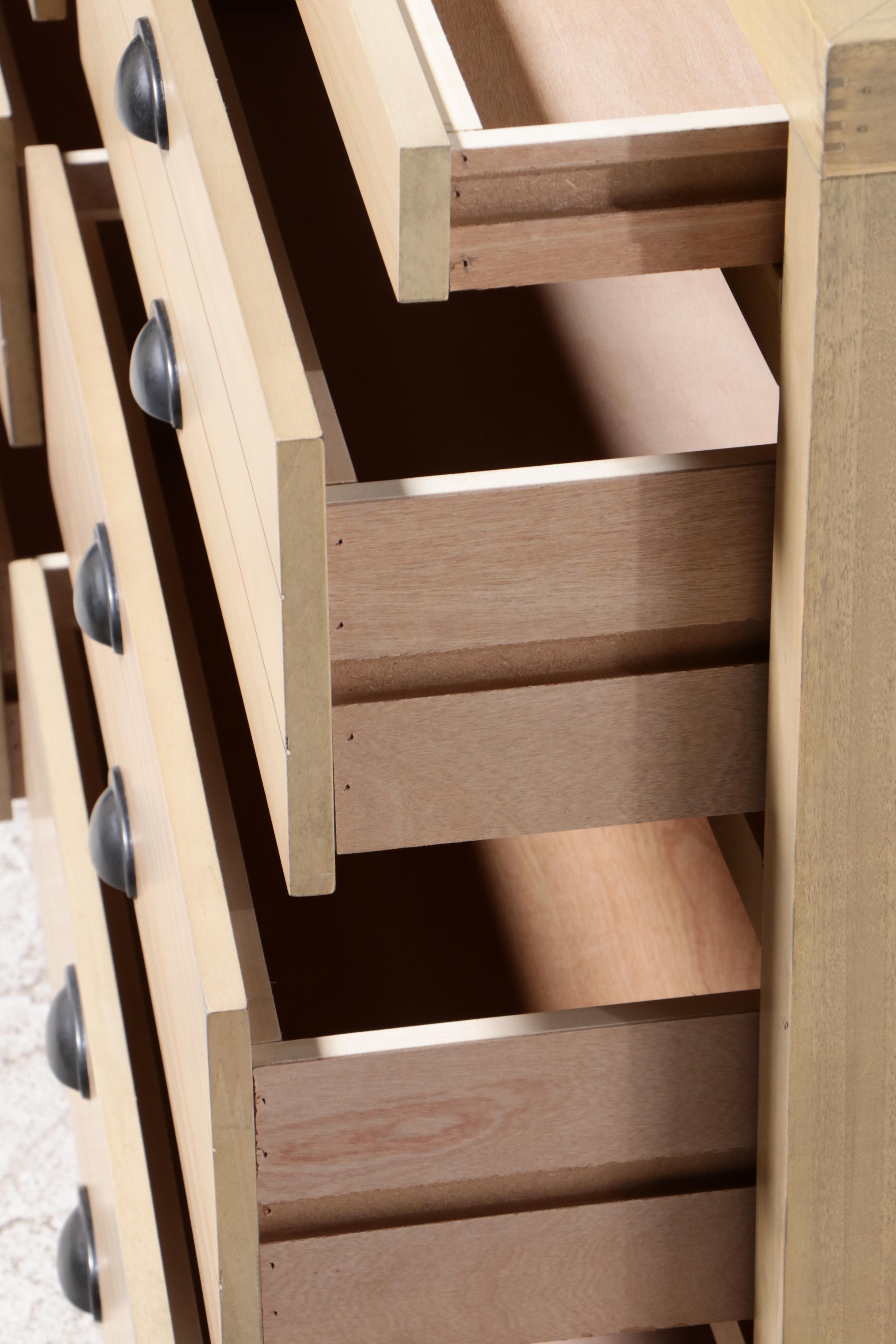 Contemporary Wooden Twelve Drawer Chest