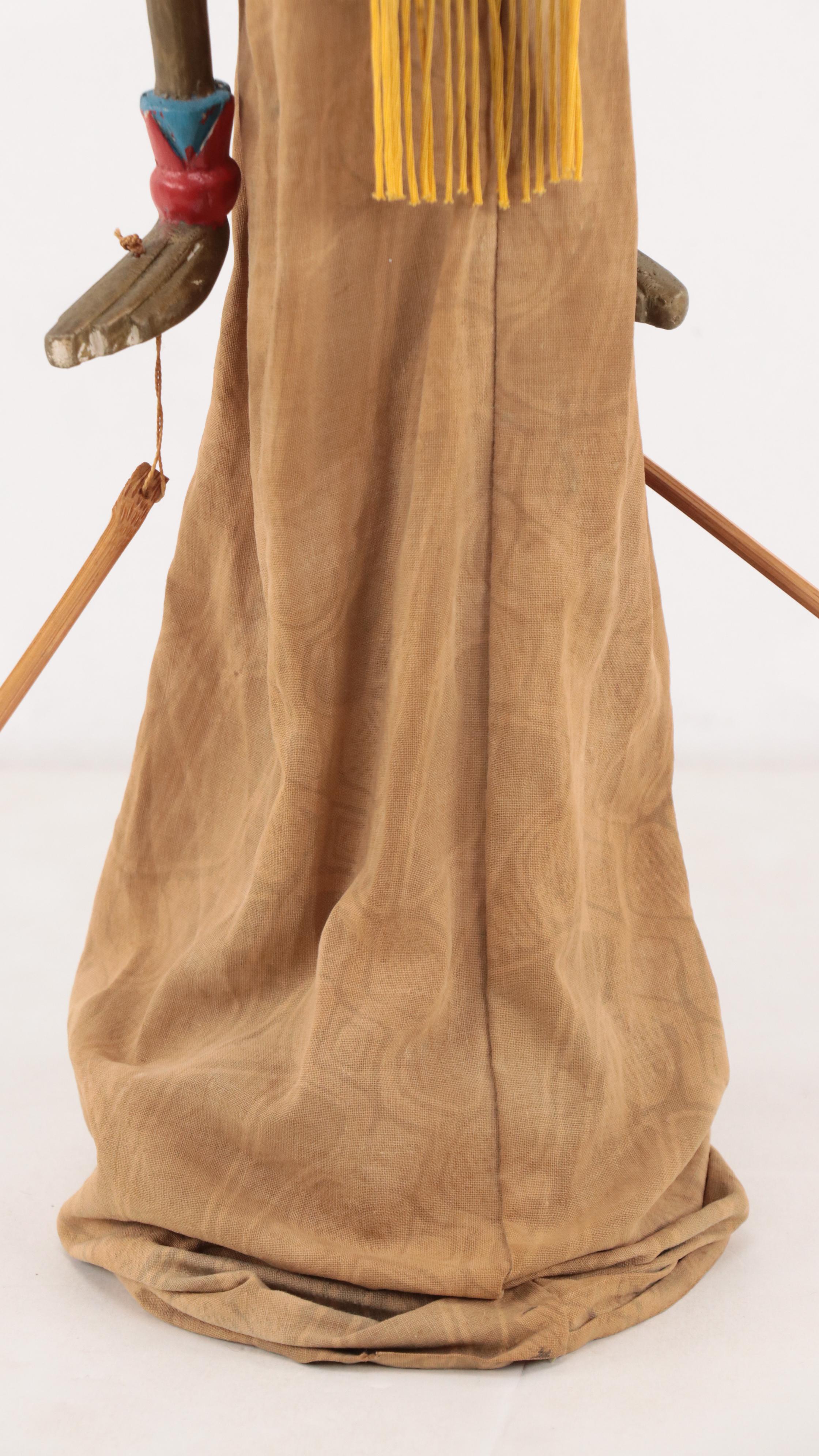 Indonesian Wayang Golek Hand-Carved Wood Rod Puppet