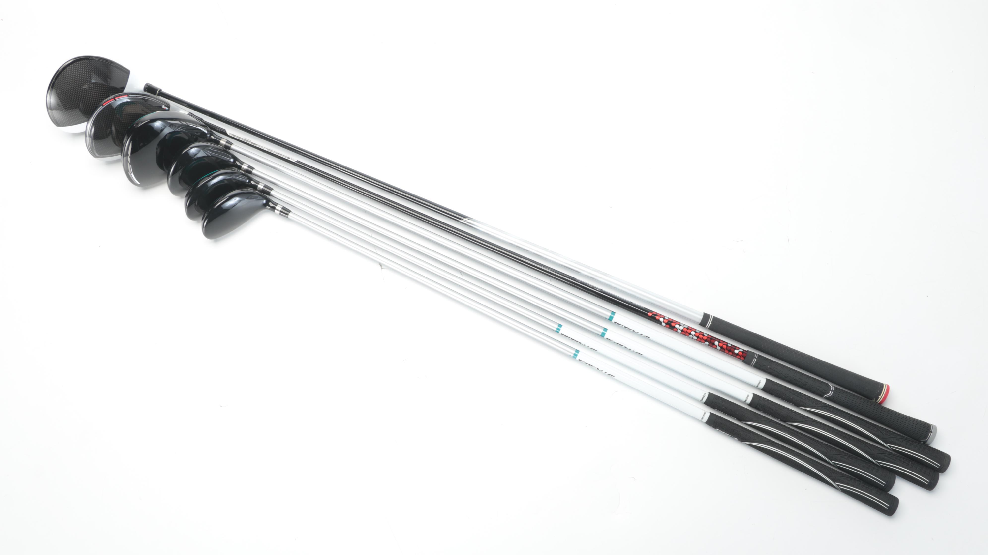 Strata Ultimate Golf Clubs and Bag with Clicgear Model 3.5+ Trolley