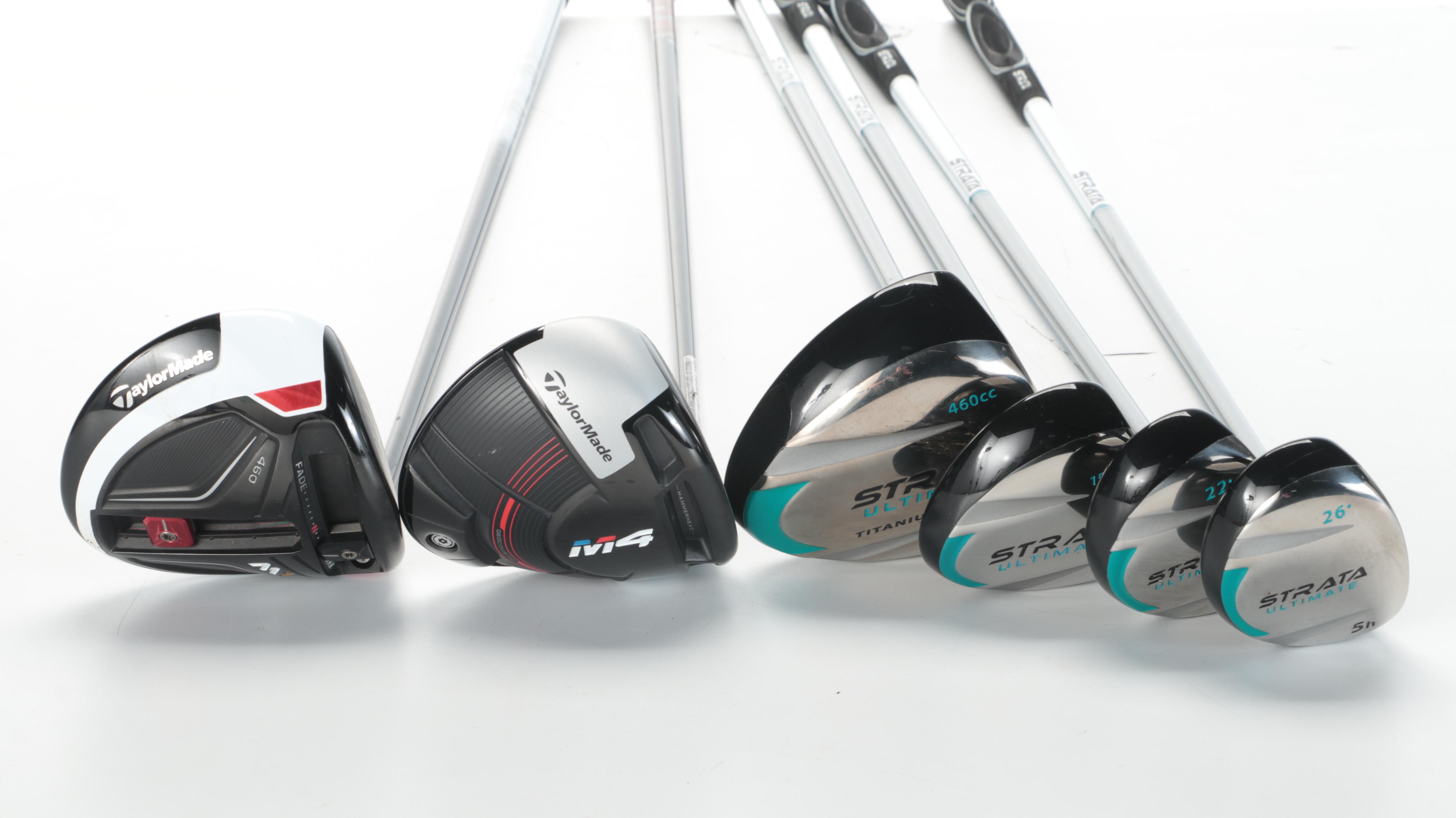 Strata Ultimate Golf Clubs and Bag with Clicgear Model 3.5+ Trolley