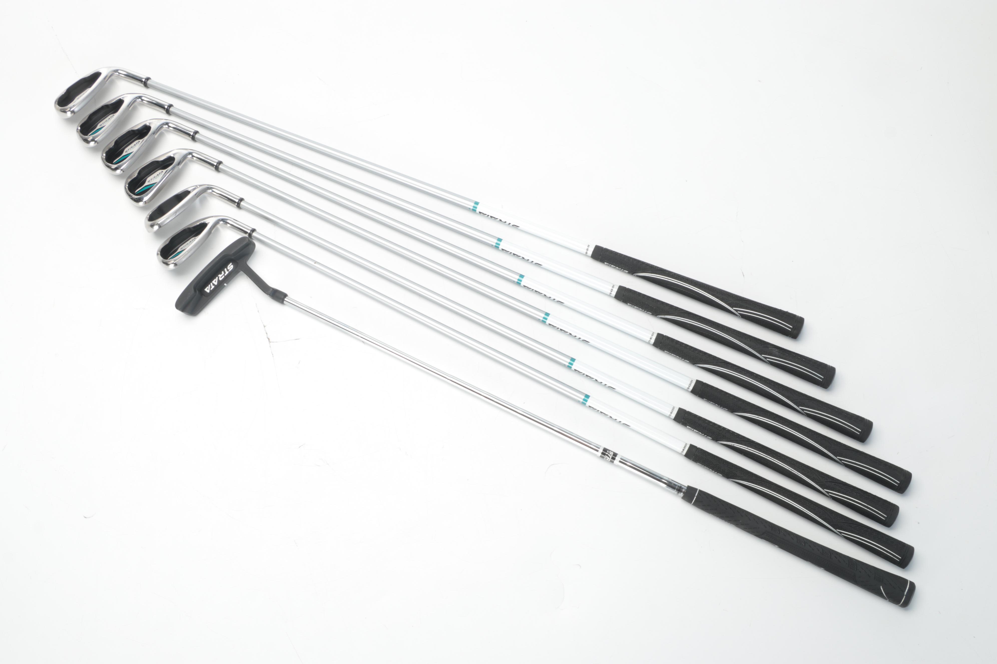 Strata Ultimate Golf Clubs and Bag with Clicgear Model 3.5+ Trolley