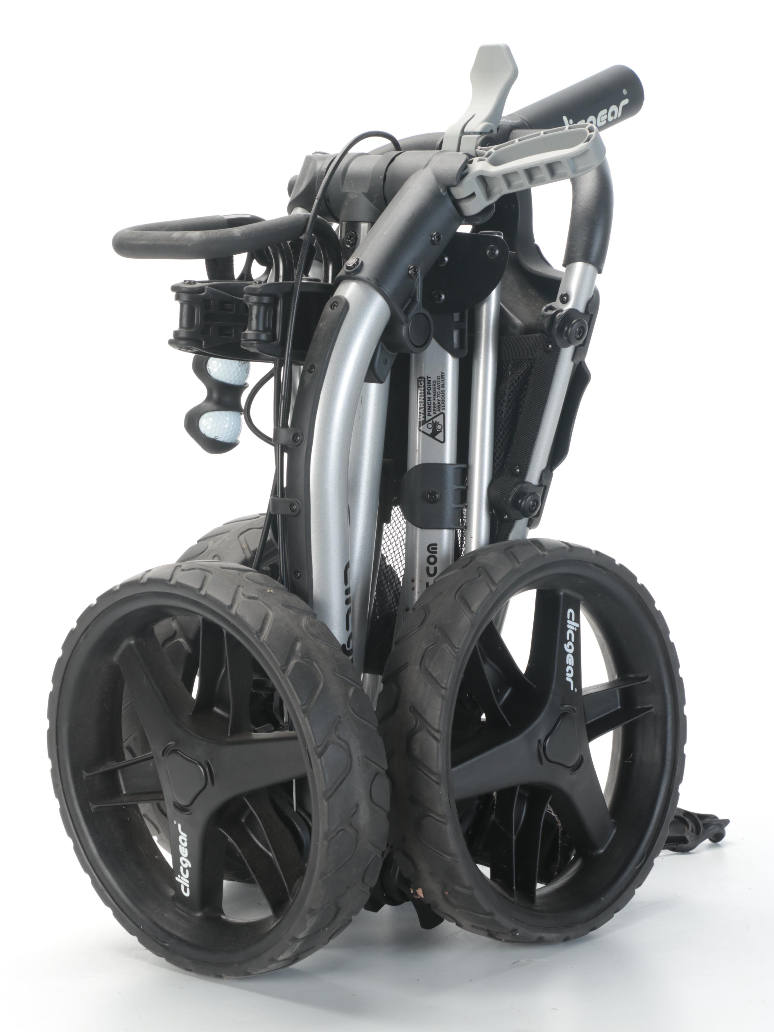 Strata Ultimate Golf Clubs and Bag with Clicgear Model 3.5+ Trolley