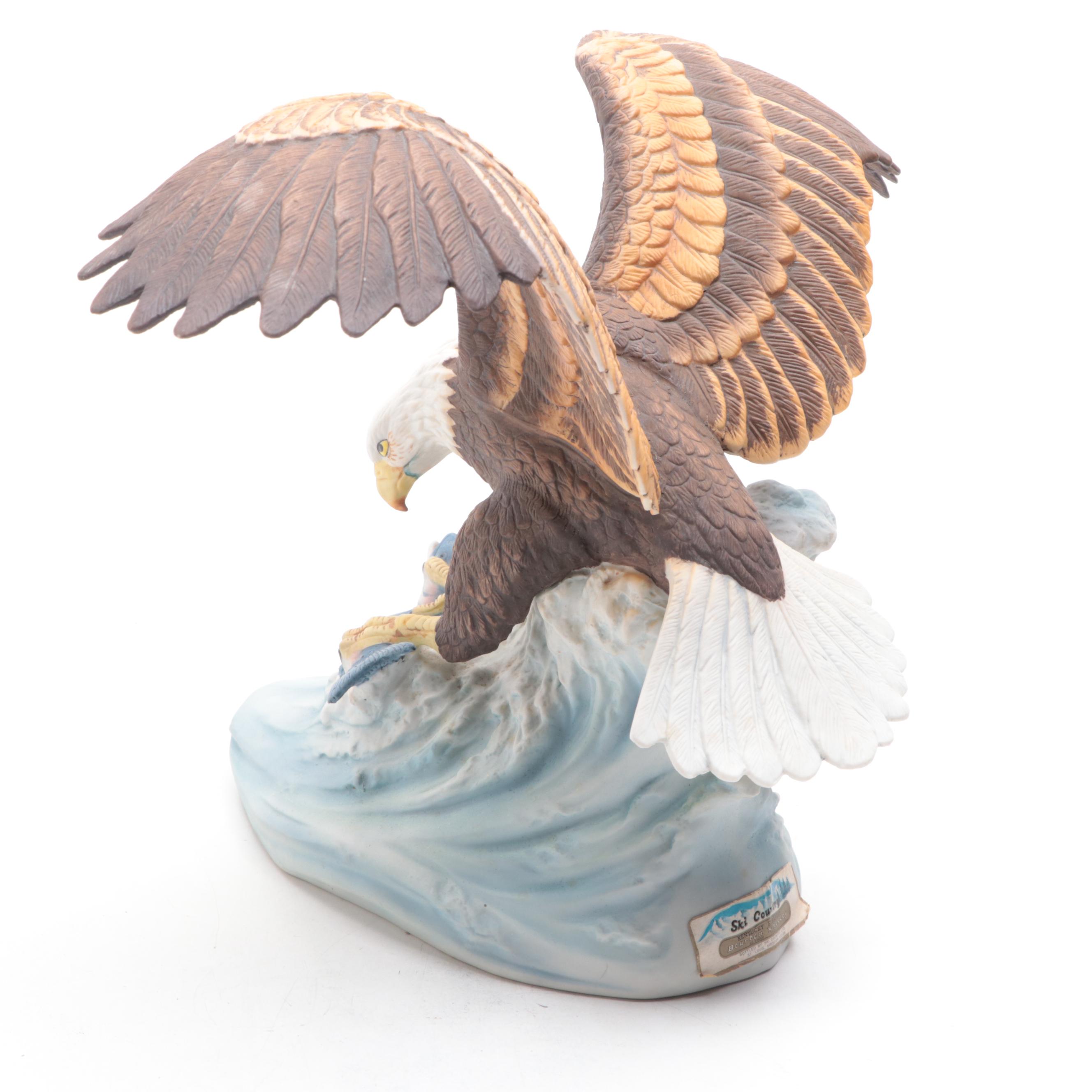Ski Country Limited Edition "Bald Eagle" Ceramic Whiskey Decanter, 1980