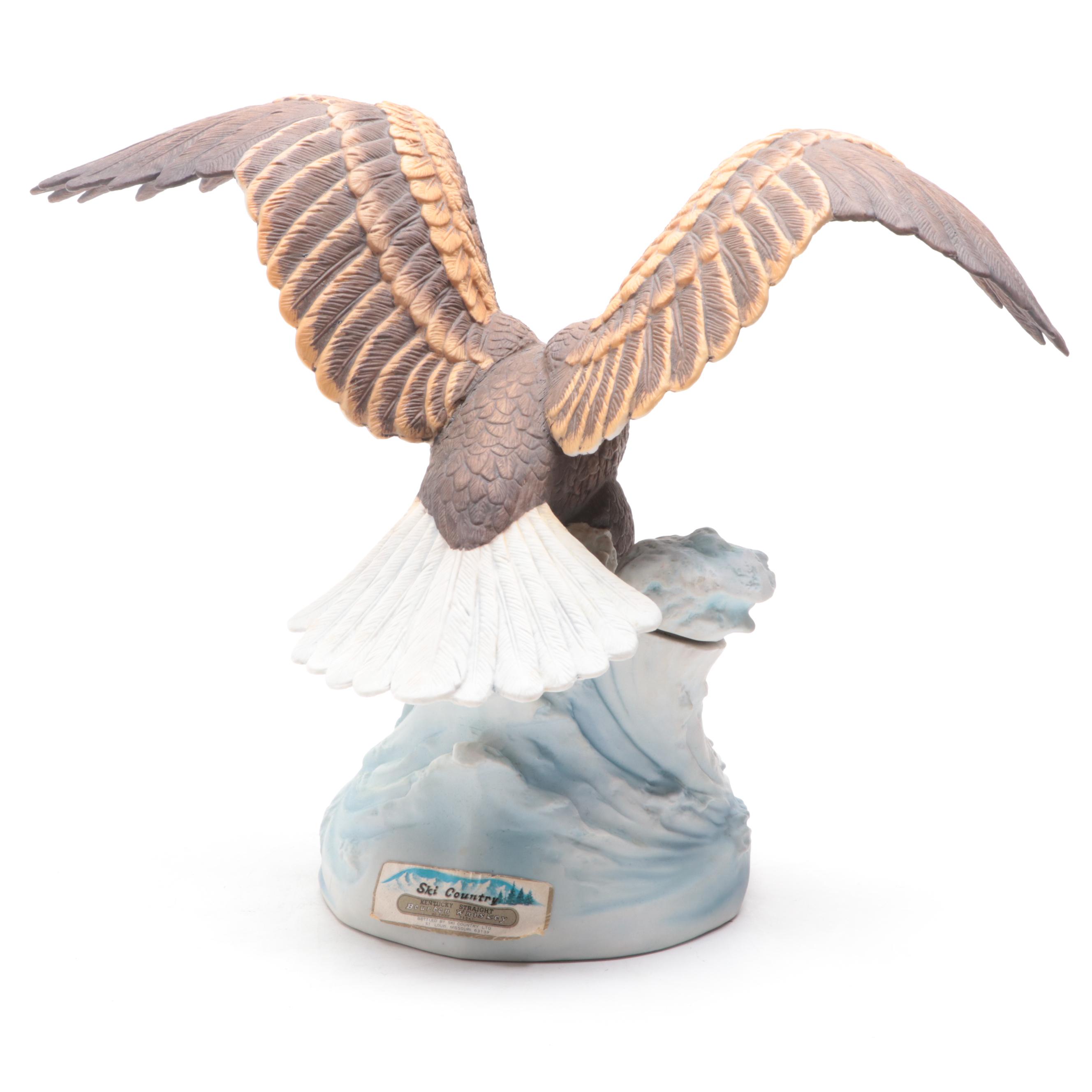 Ski Country Limited Edition "Bald Eagle" Ceramic Whiskey Decanter, 1980