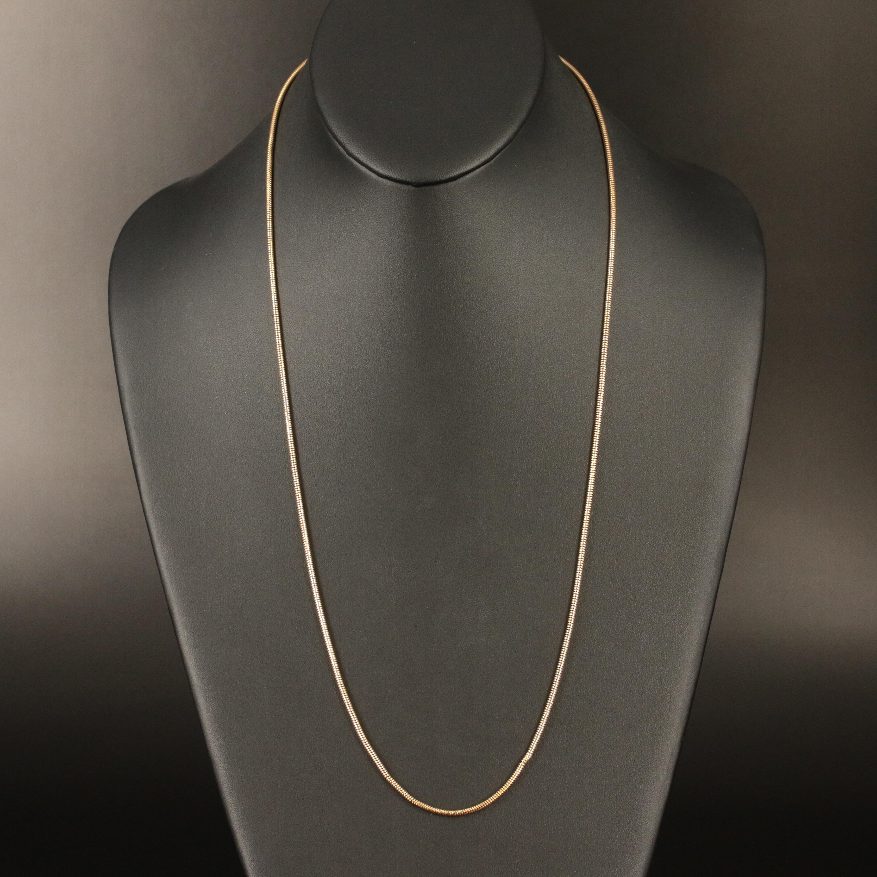 Italian 18K Round Snake Chain Necklace