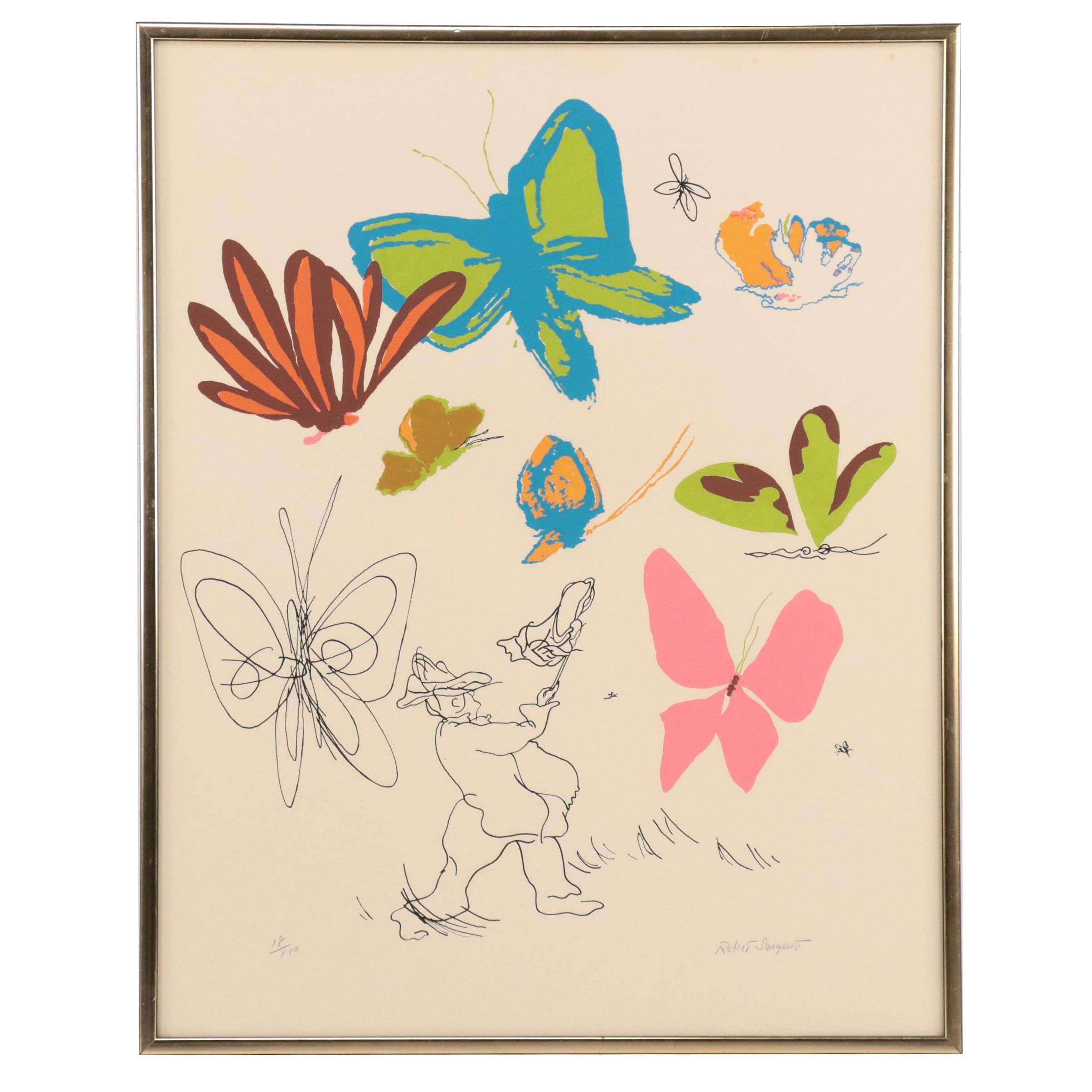 Robert Sargent Serigraph, Mid-20th Century