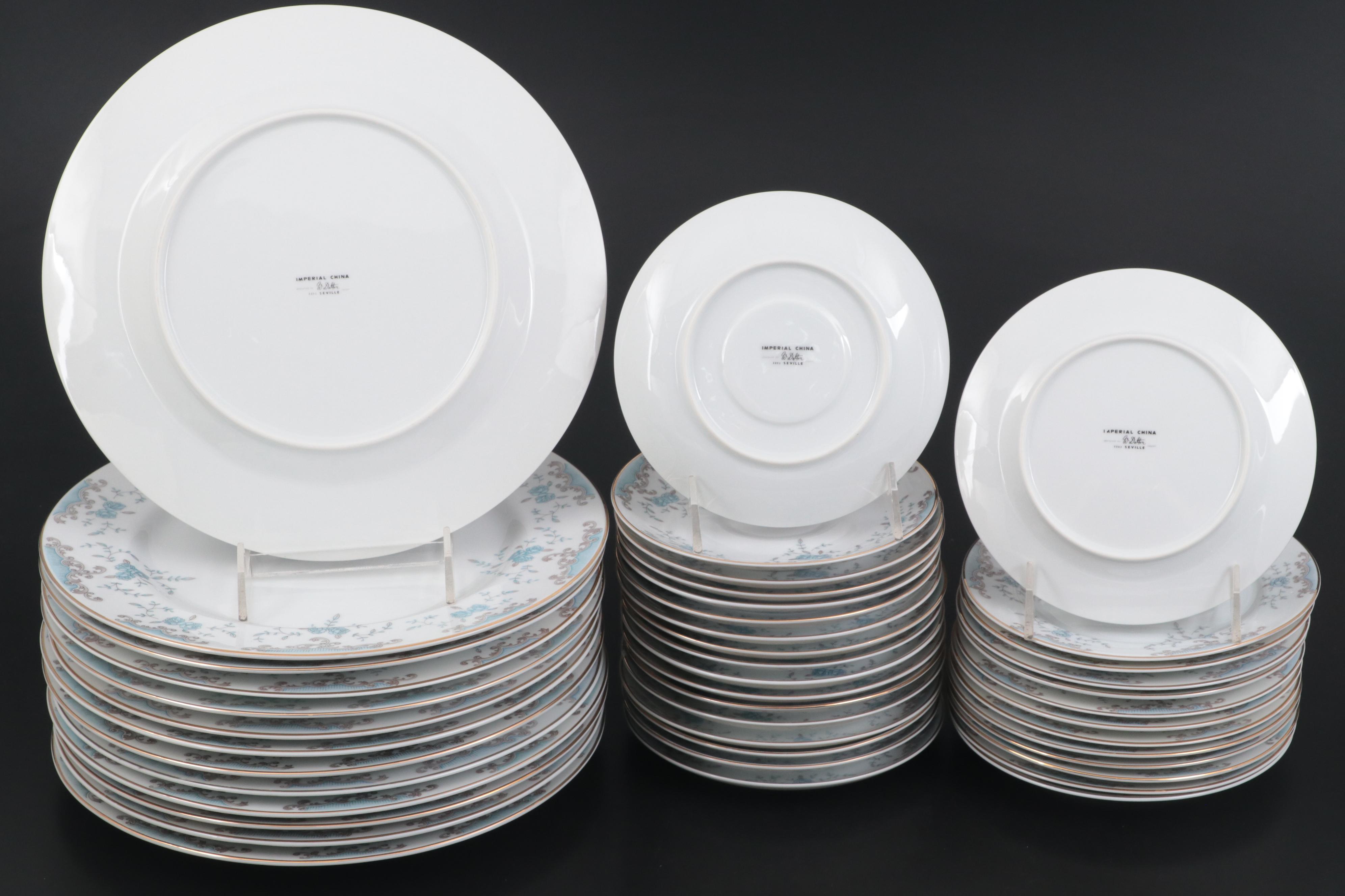 Imperial China "Seville" Dinnerware, Mid-20th Century