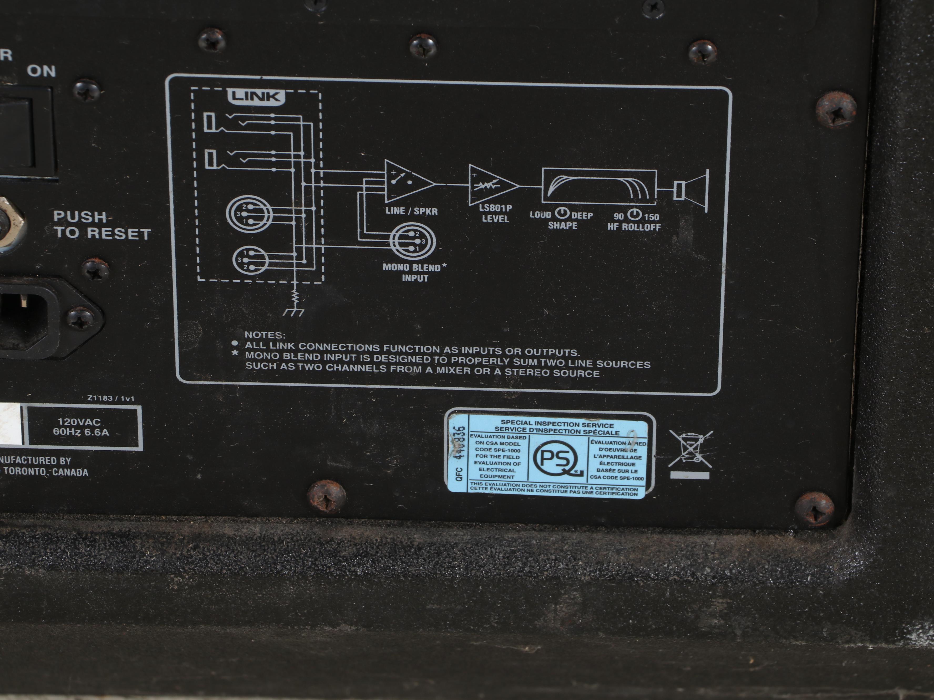 Yorkville Elite LS801P Subwoofer and Speakers