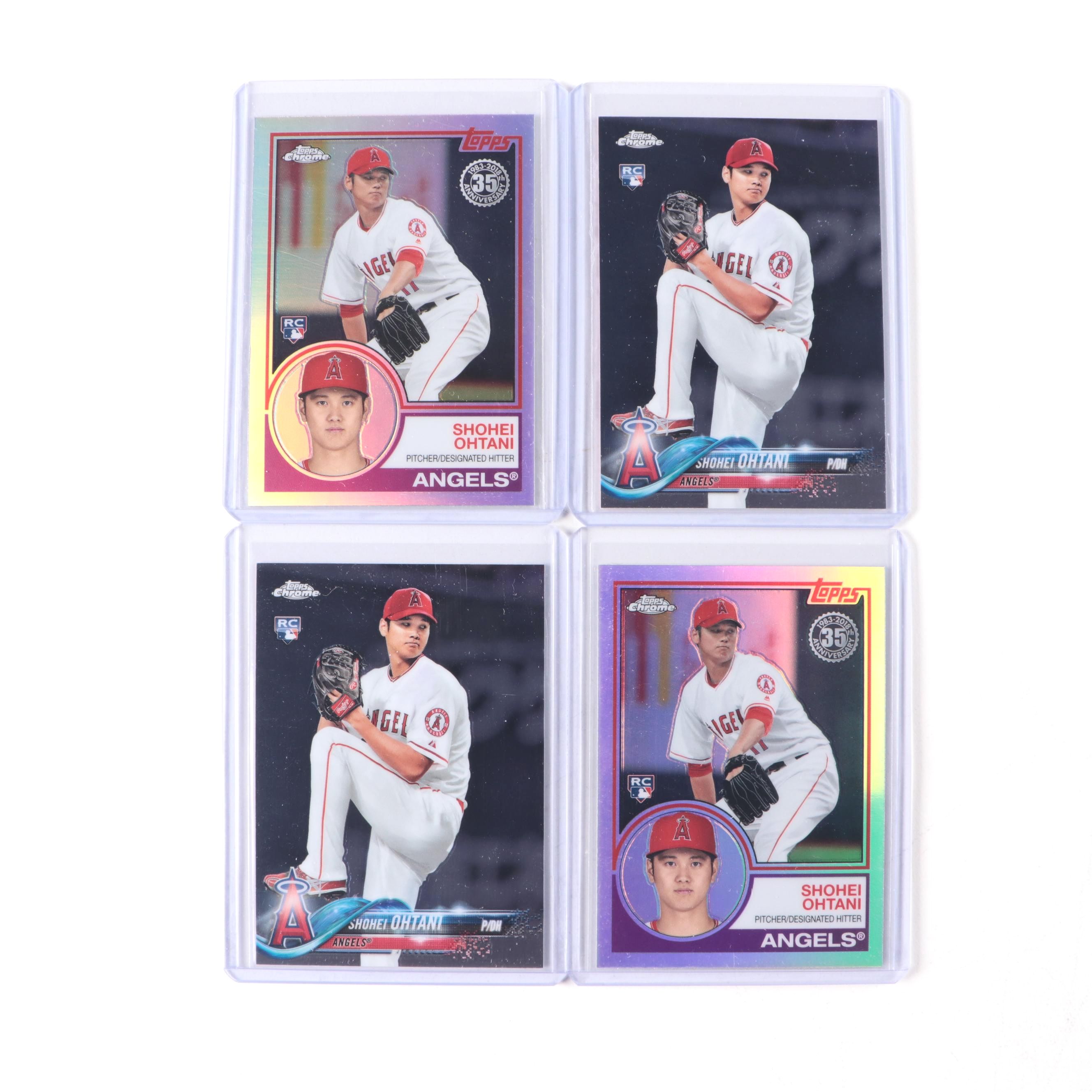 2018 Topps Chrome Shohei Ohtani Rookie Cards with 1983 35th Anniversary