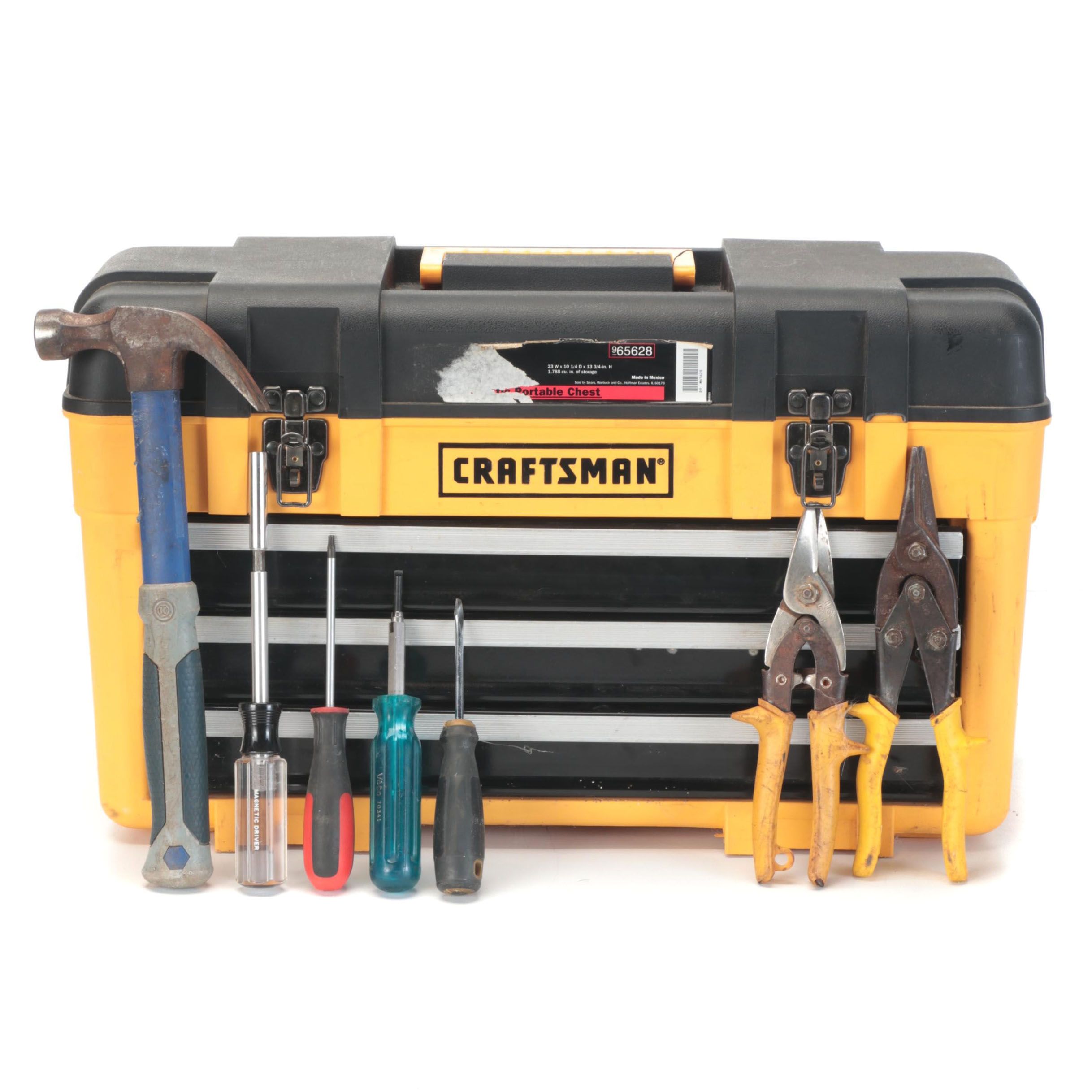 Craftsmen Plastic Portable Tool Cabinet with Screwdrivers, Pliers and More Tools