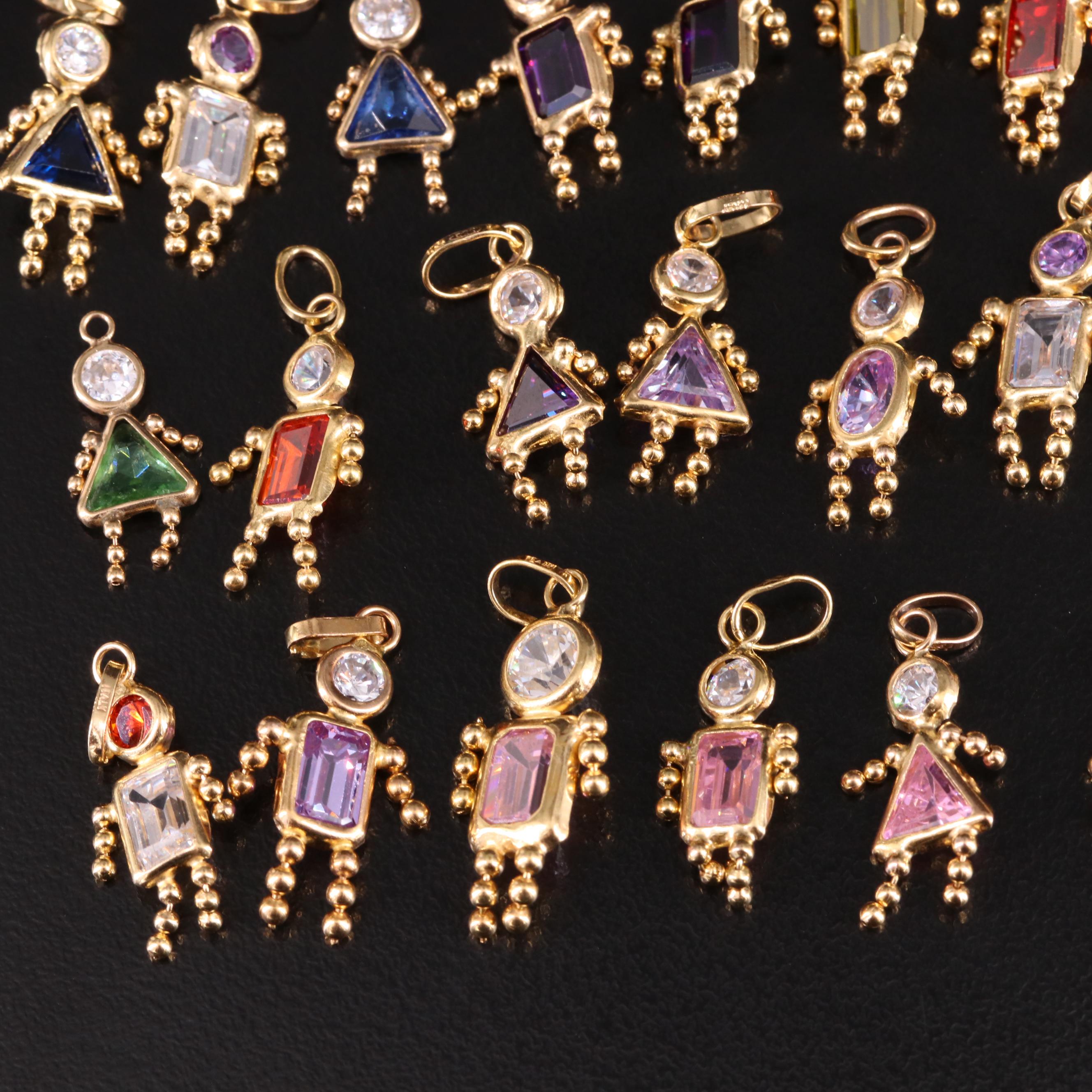 14K Brat Charms Including Ruby