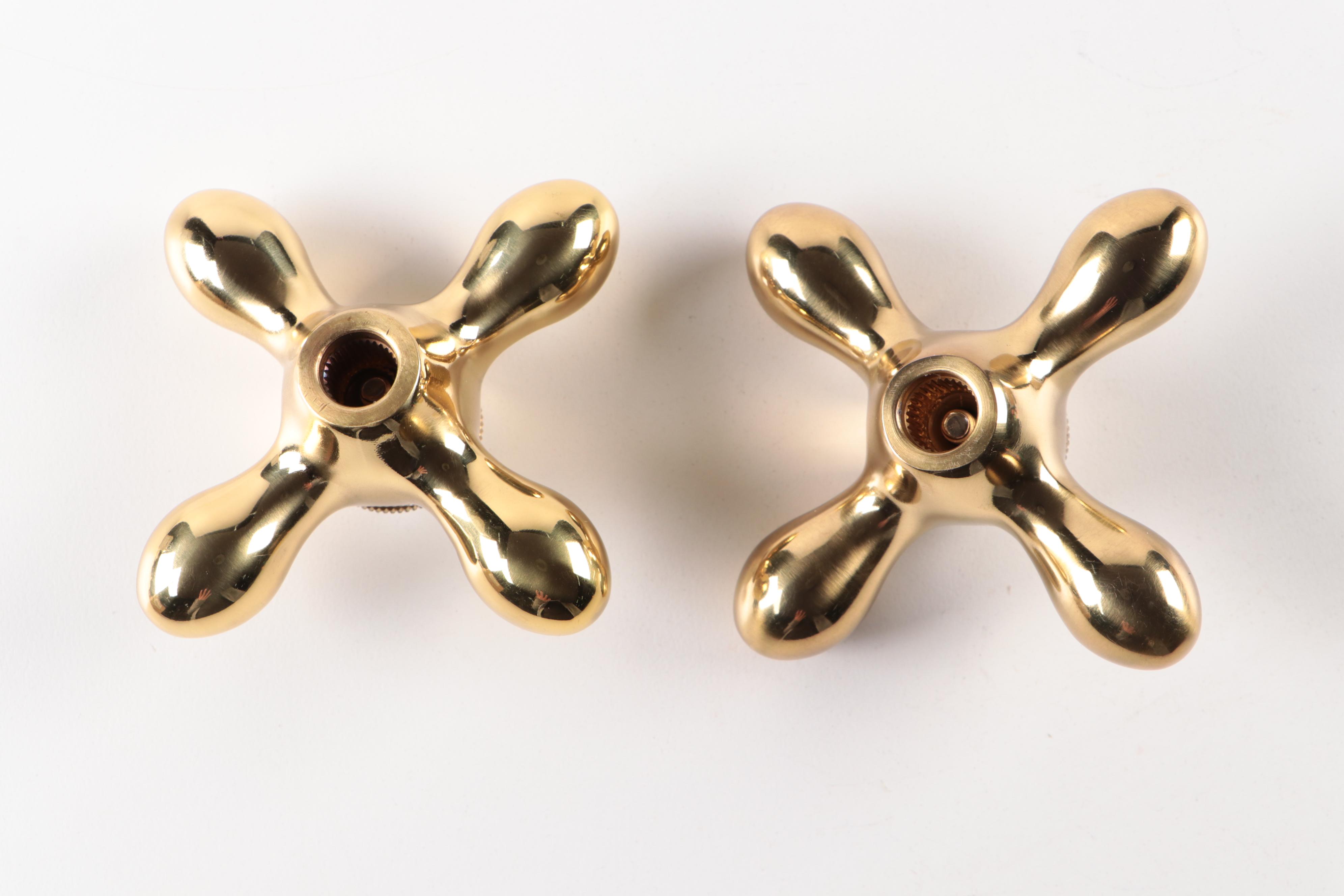 Polished Brass Telephone Handle Hand Shower With Hose and Cradle