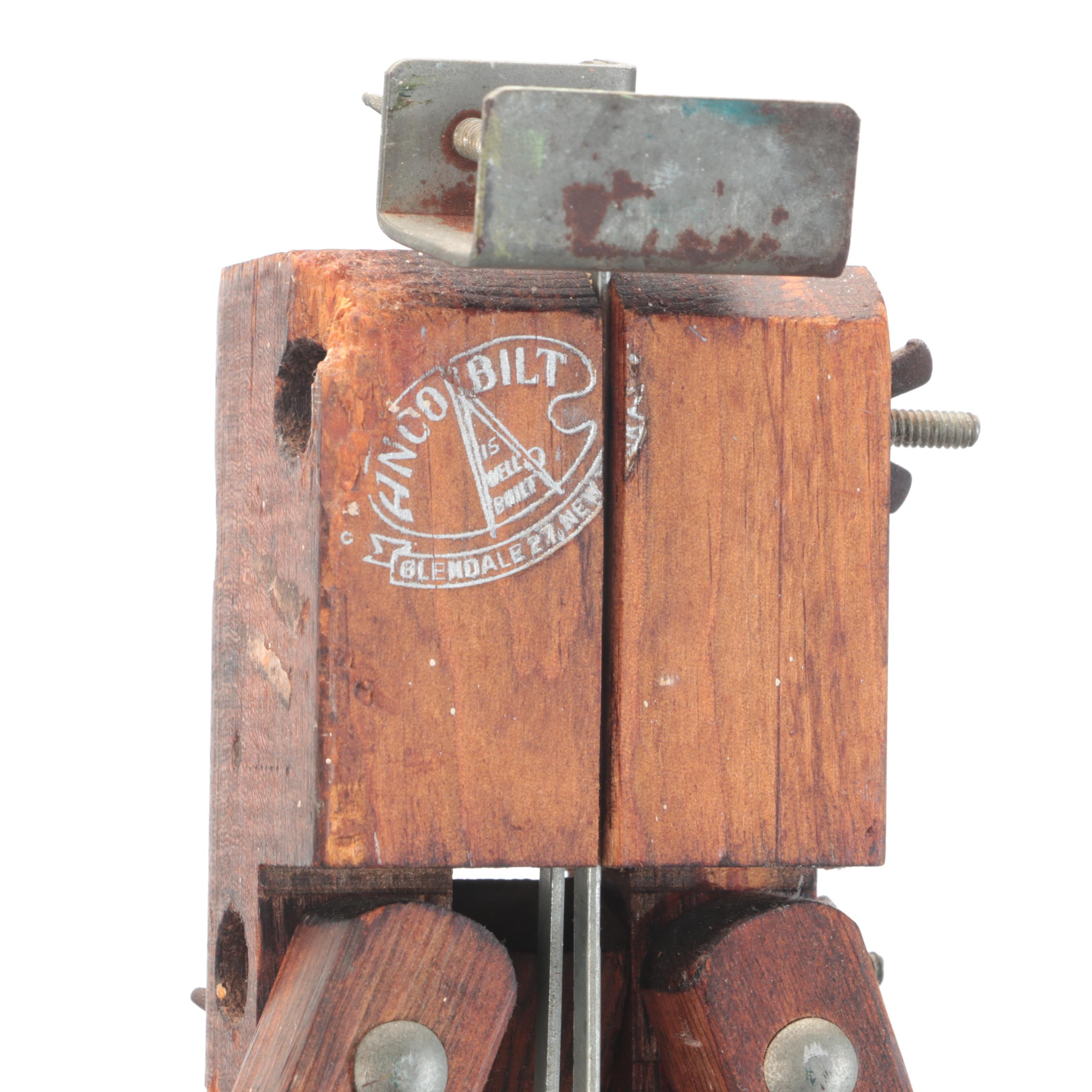 Anco Bilt Wooden Tripod Painting Easel, Mid-20th Century