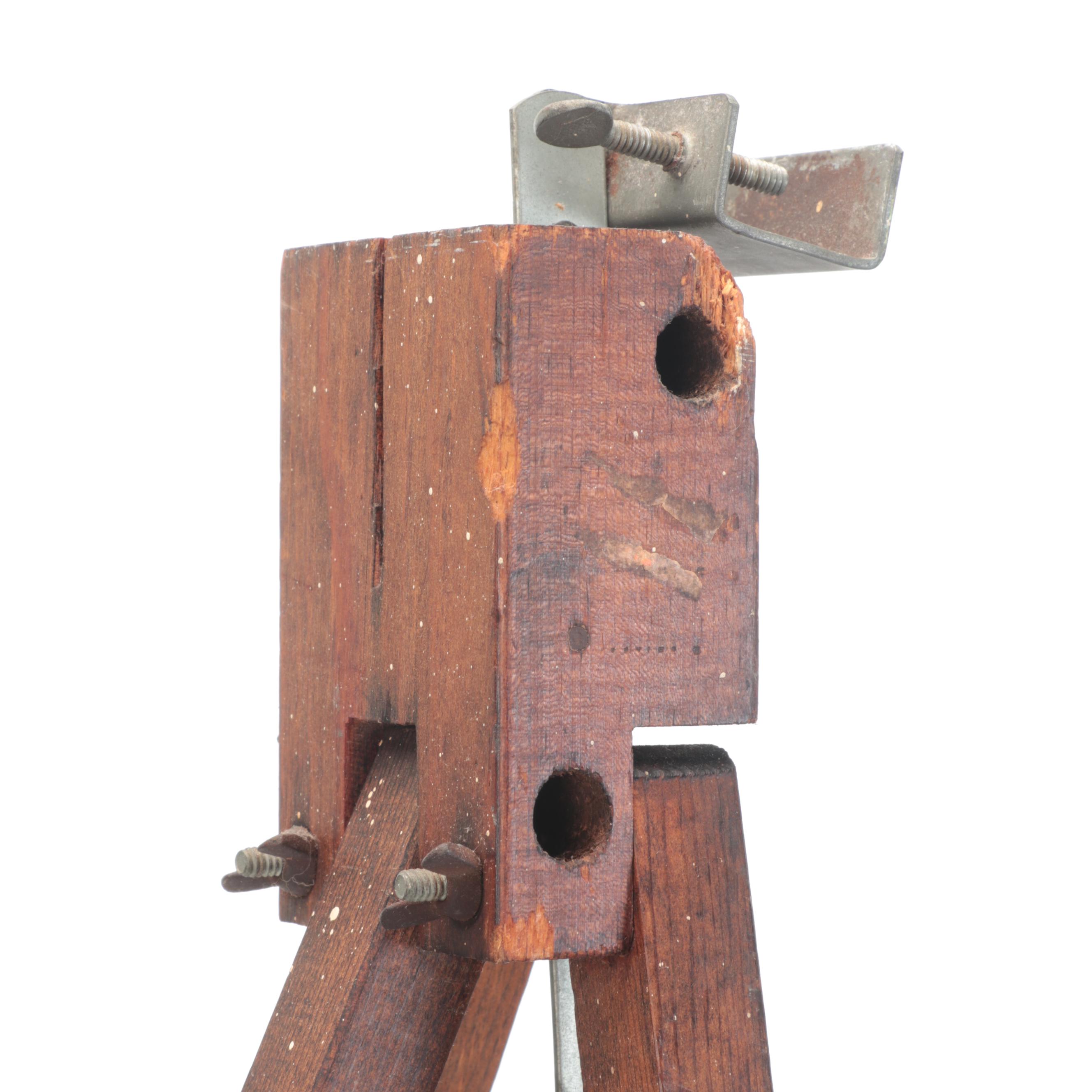Anco Bilt Wooden Tripod Painting Easel, Mid-20th Century
