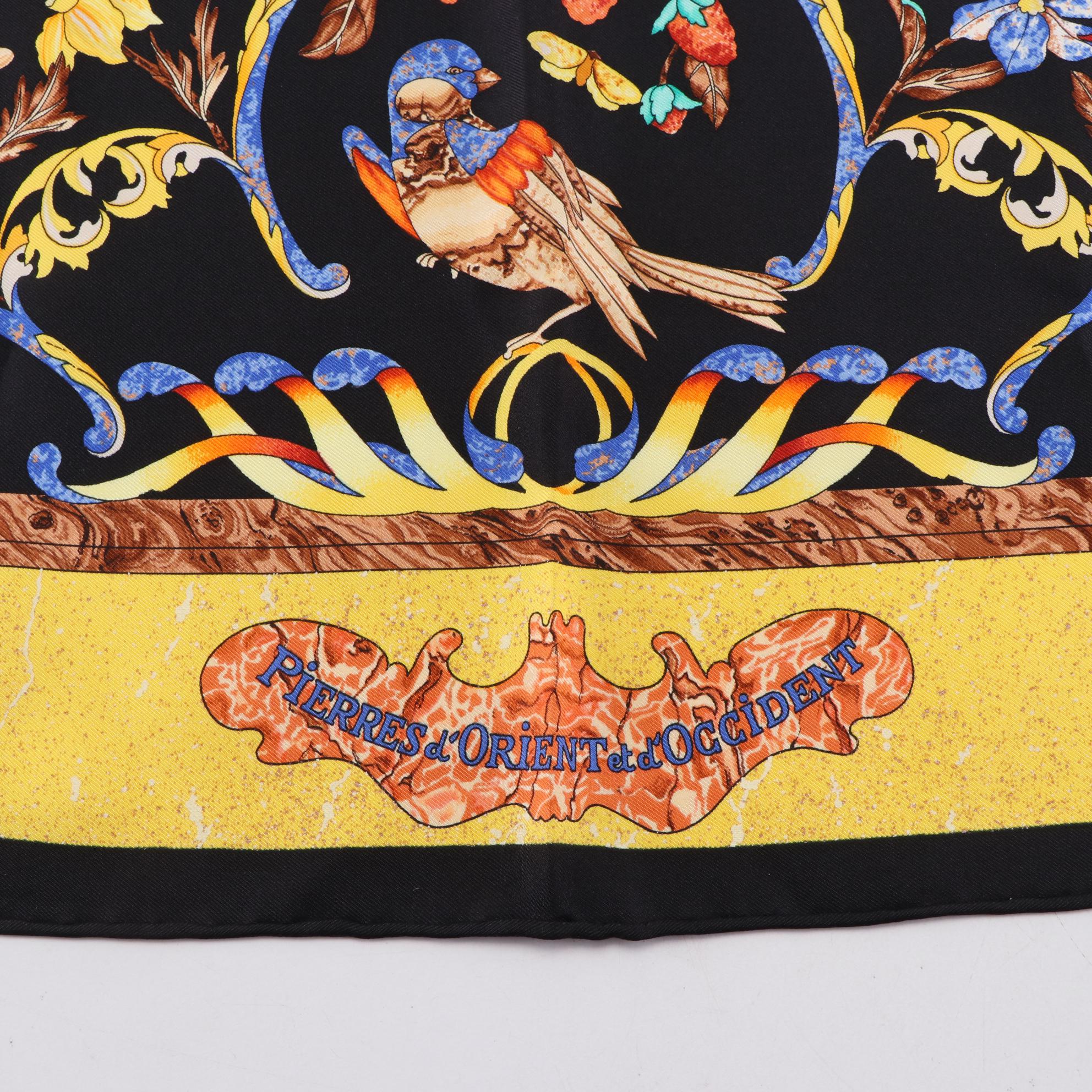 Hermès "Pierres d'Orient et d'Occident" Scarf 90 in Silk Twill