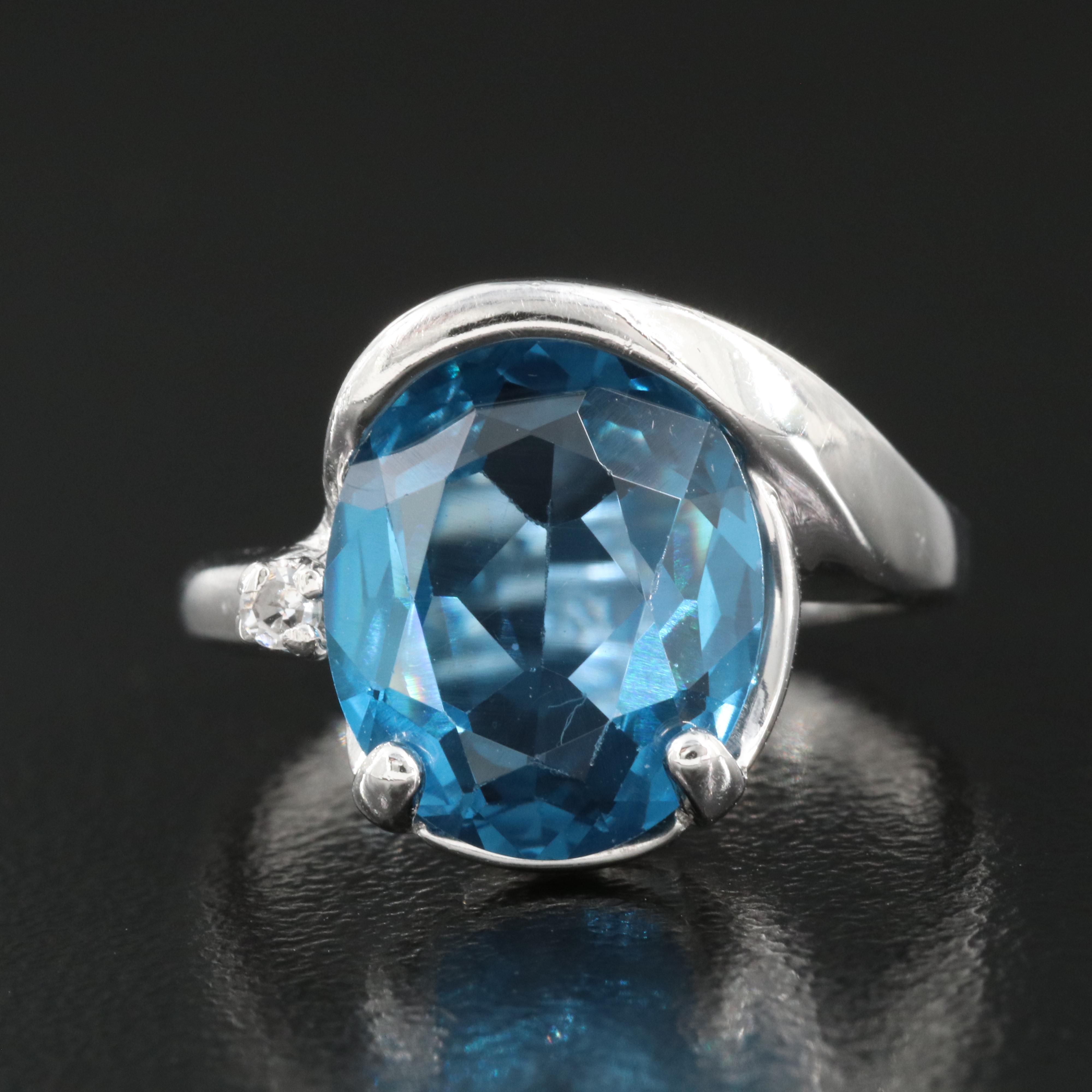 Dason 14K Spinel and Diamond Ring