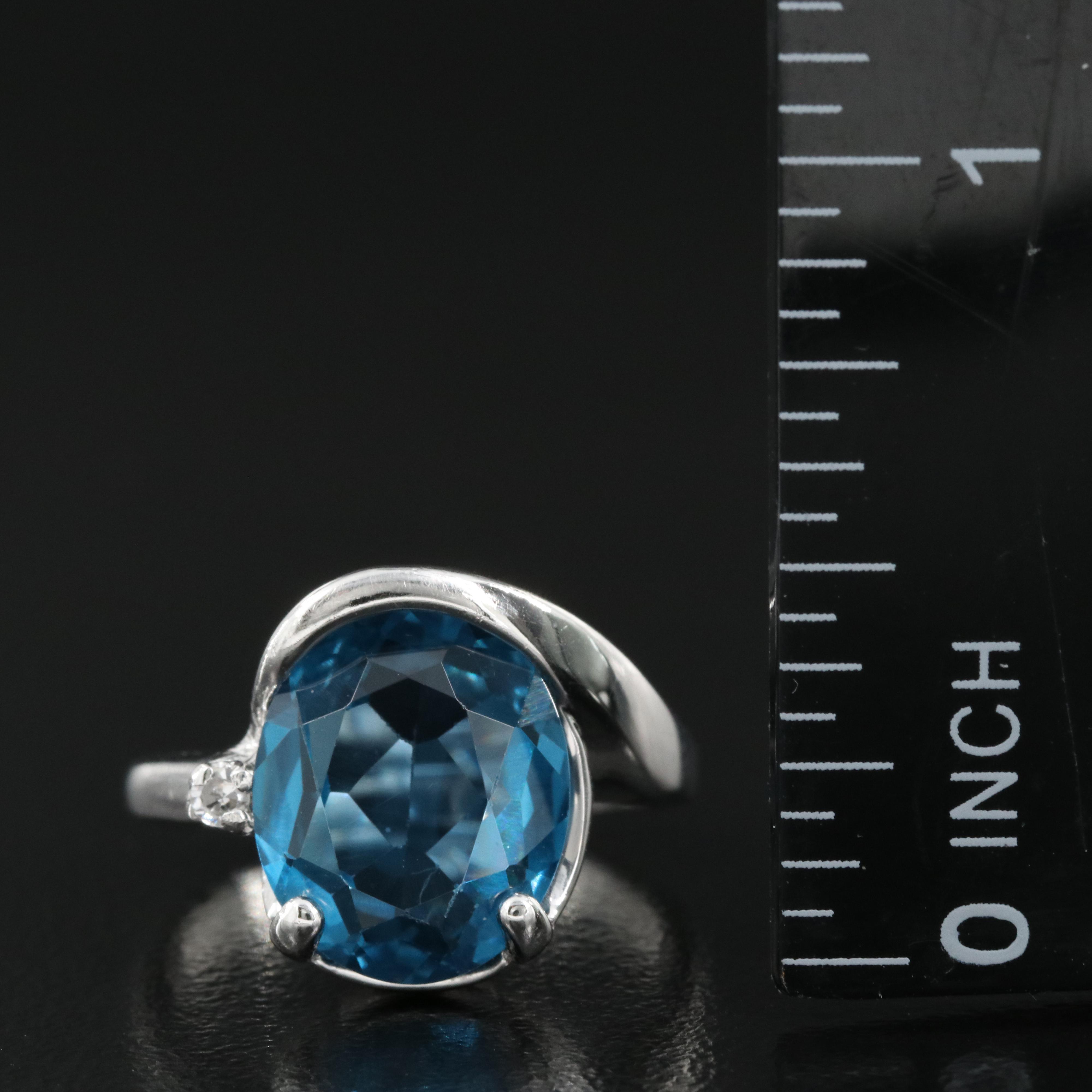 Dason 14K Spinel and Diamond Ring