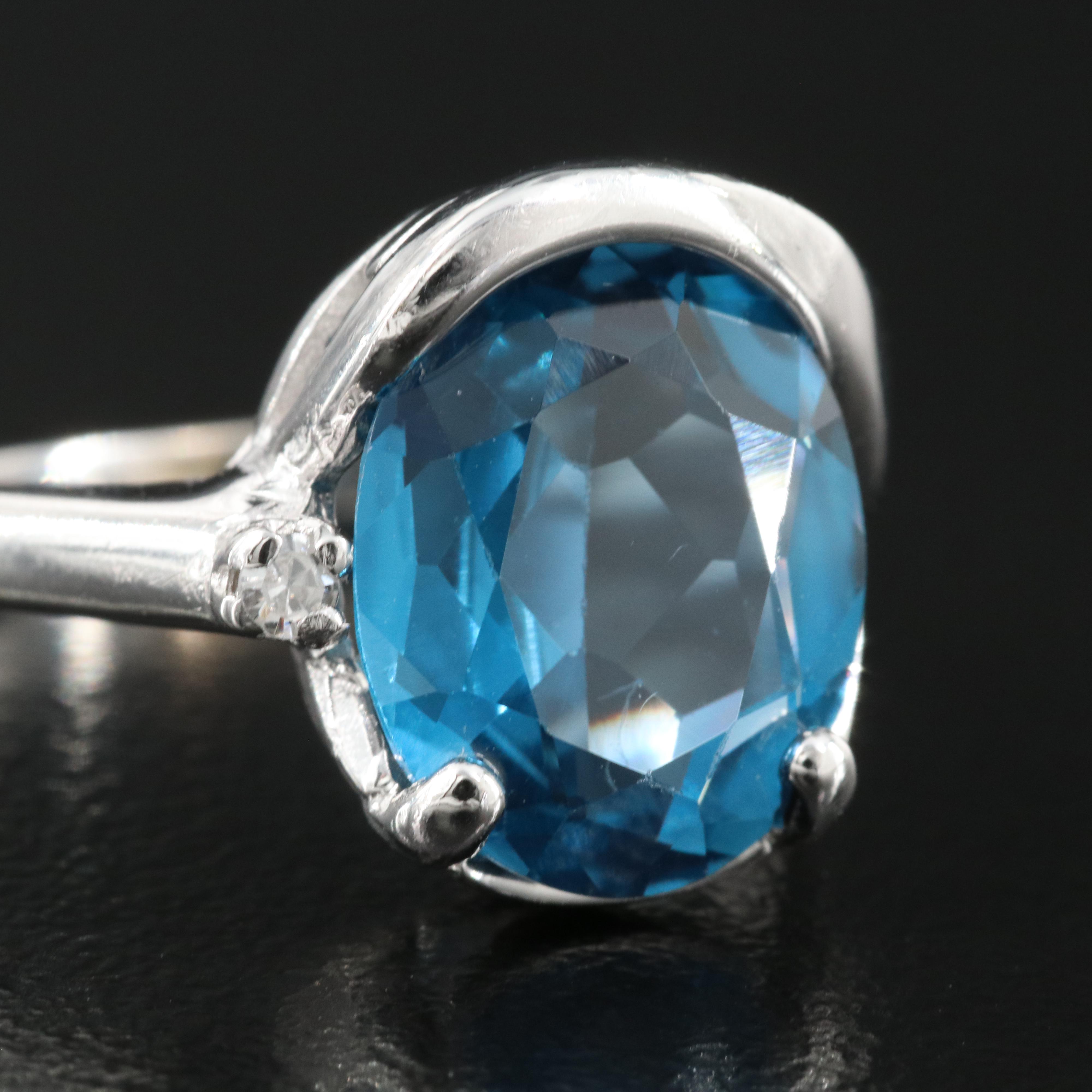 Dason 14K Spinel and Diamond Ring