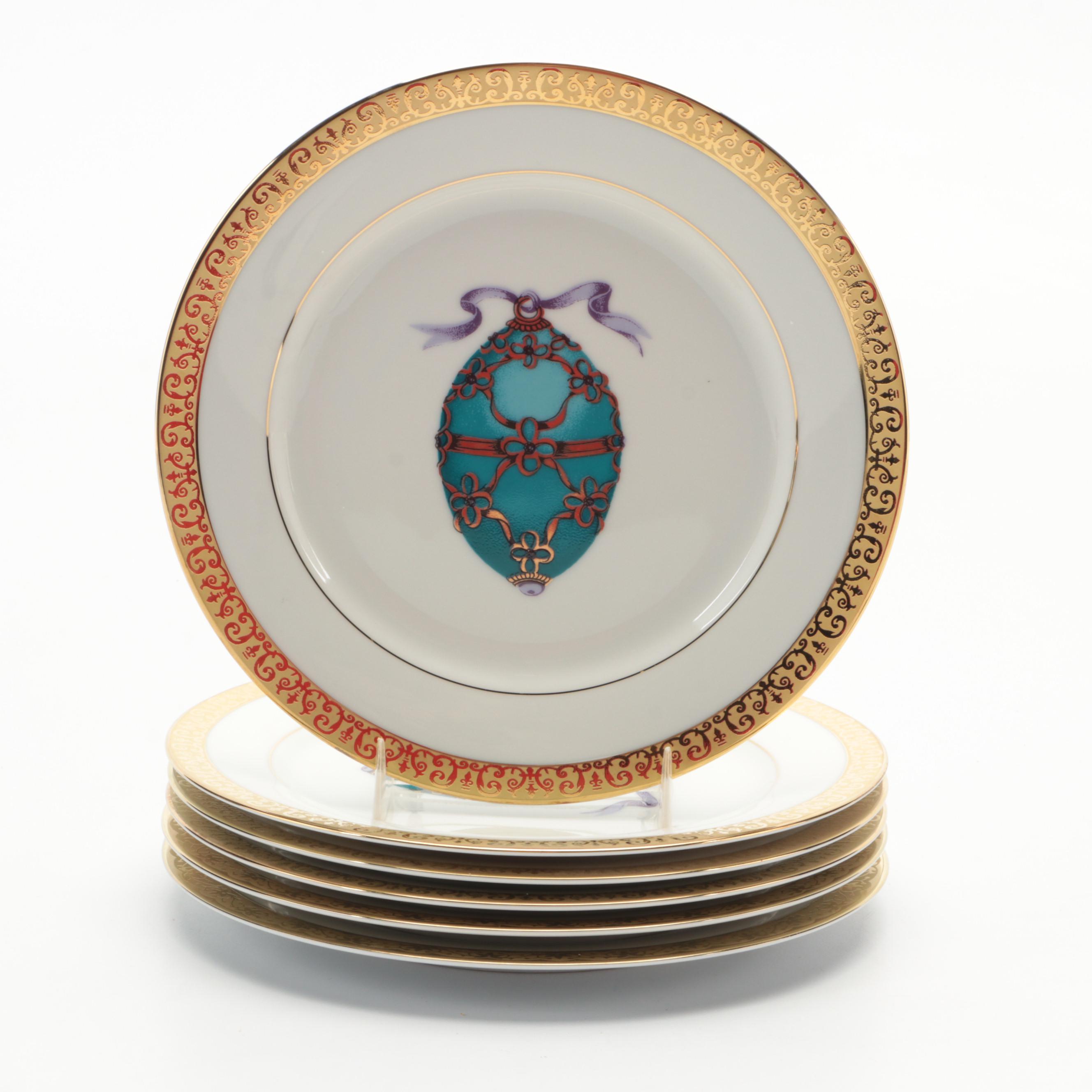 Royal Gallery "Gold Buffet" and Other Plates with Hand-Painted Porcelain Box
