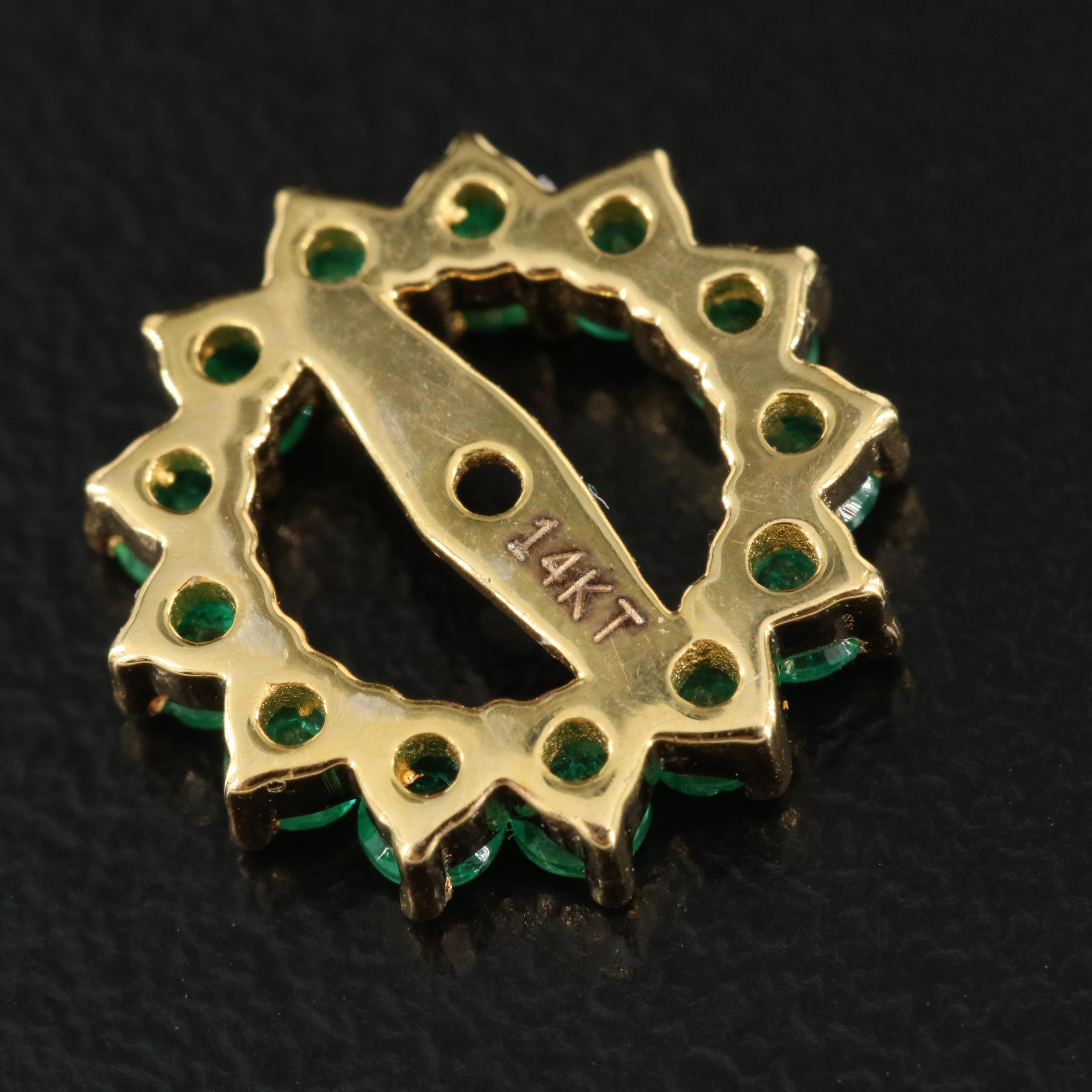 14K Emerald Earring Jackets