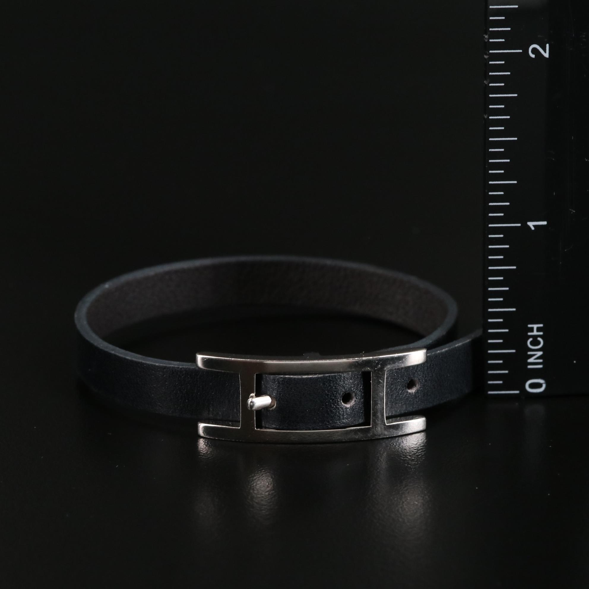 Hermès "Hapi" Bracelet in Tadelakt Leather