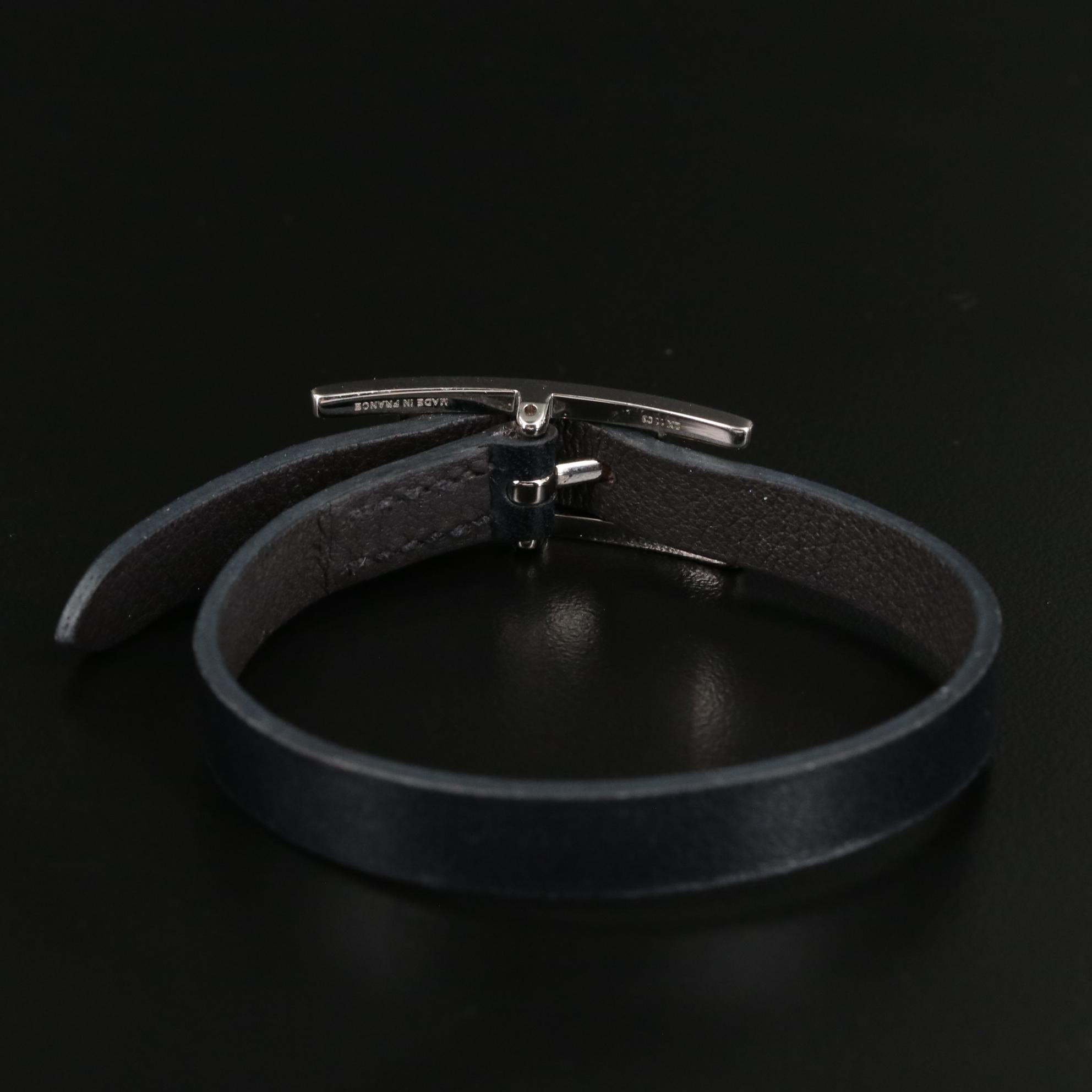 Hermès "Hapi" Bracelet in Tadelakt Leather