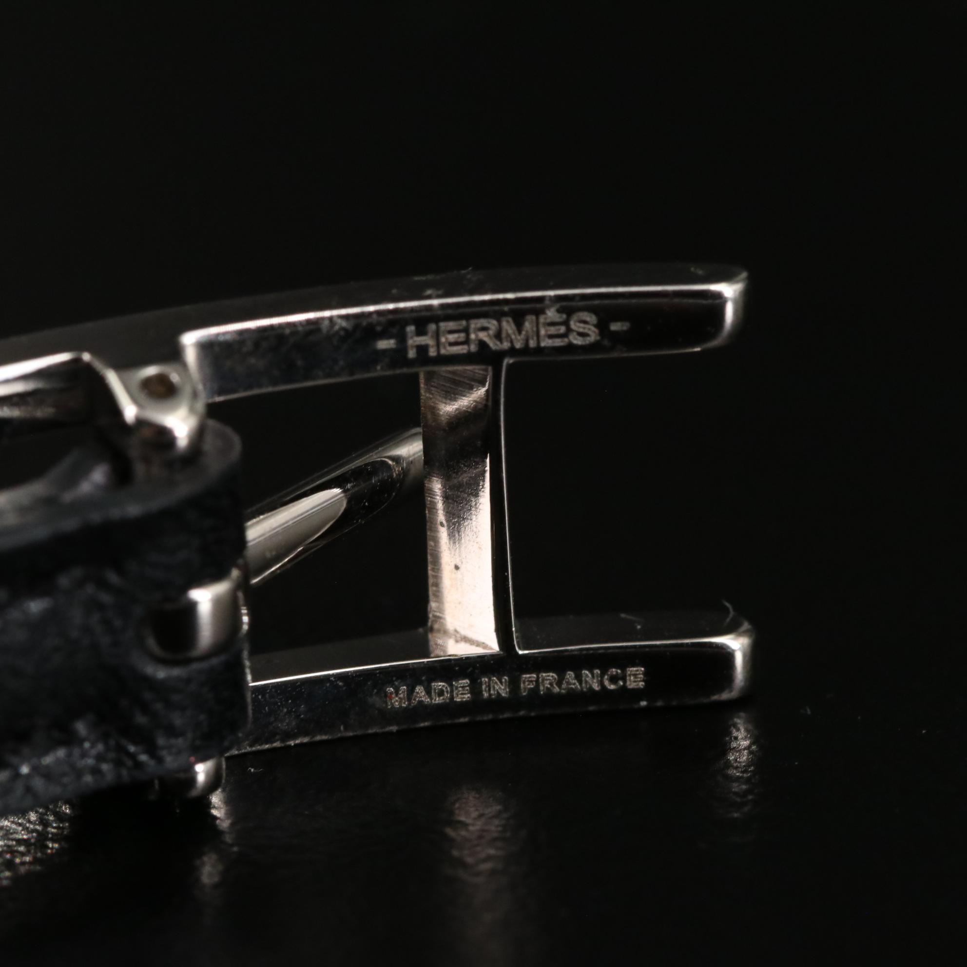Hermès "Hapi" Bracelet in Tadelakt Leather