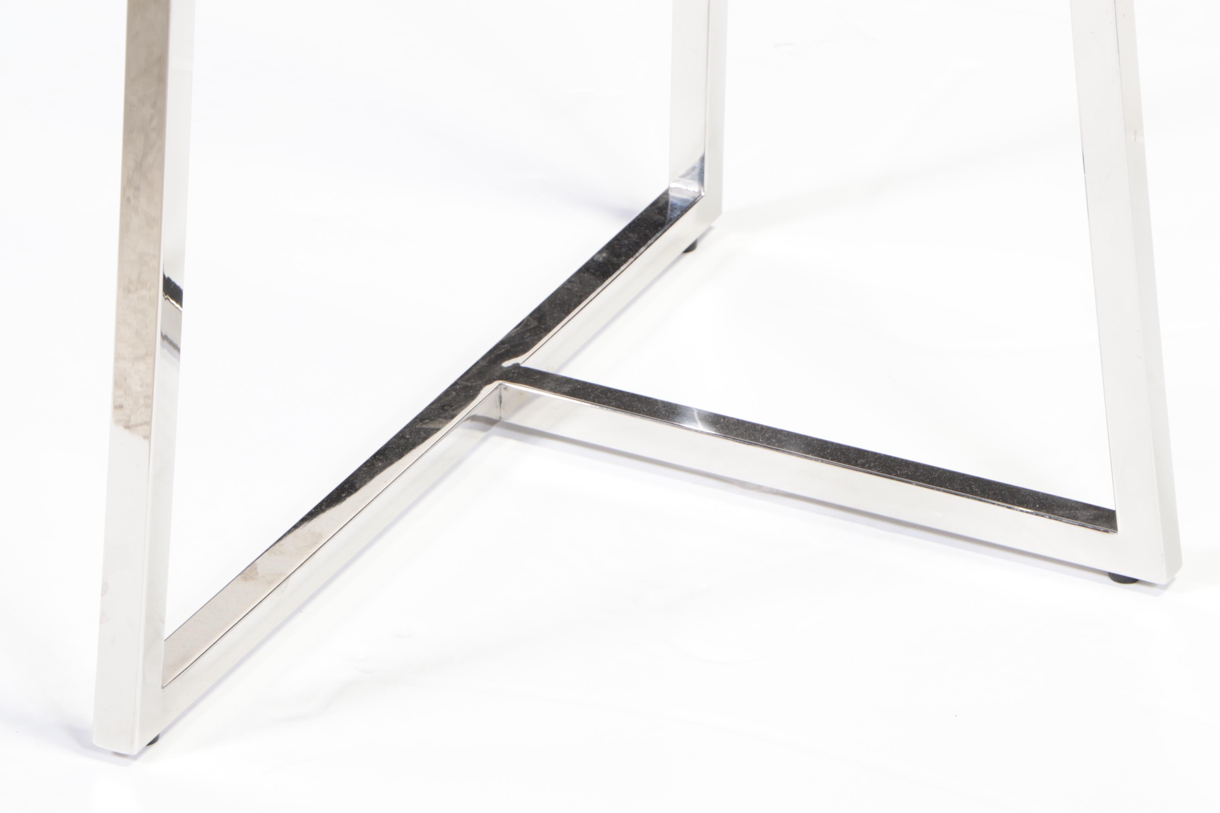 Modernist Style Chrome and Glass Top Writing Table