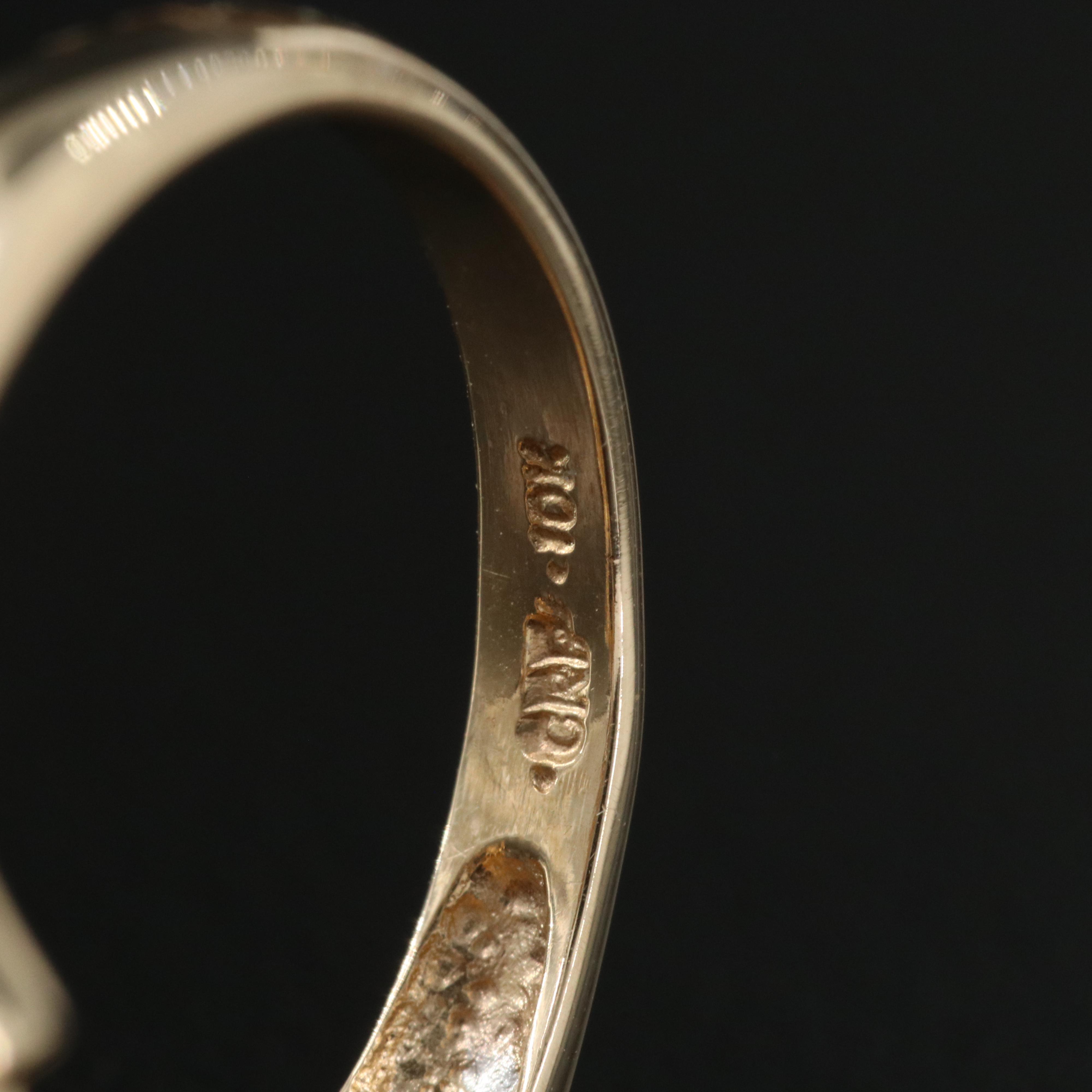 10K Sapphire and Diamond Ring