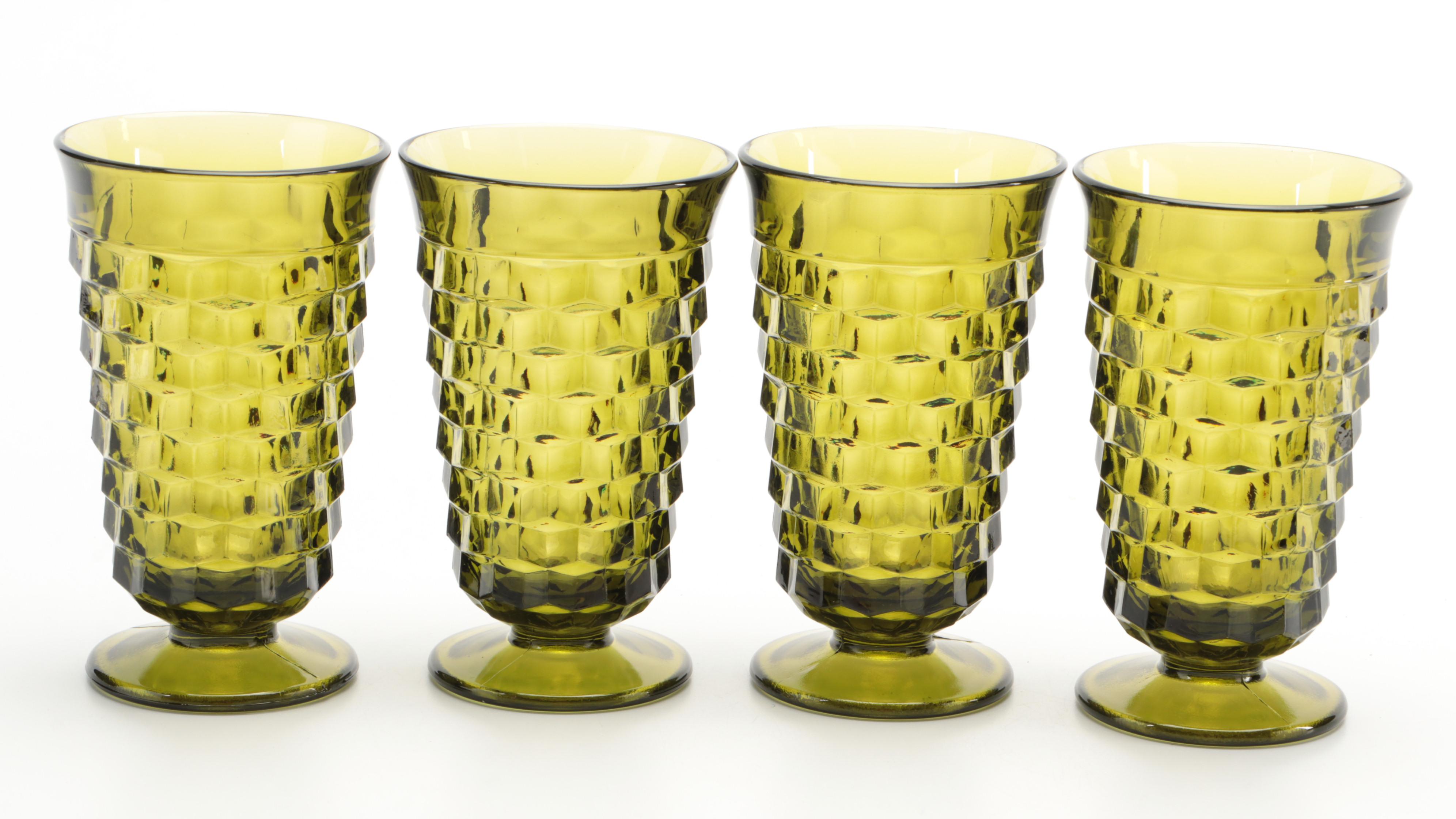 Colony "Whitehall Green" Iced Tea Glasses, Mid-20th Century