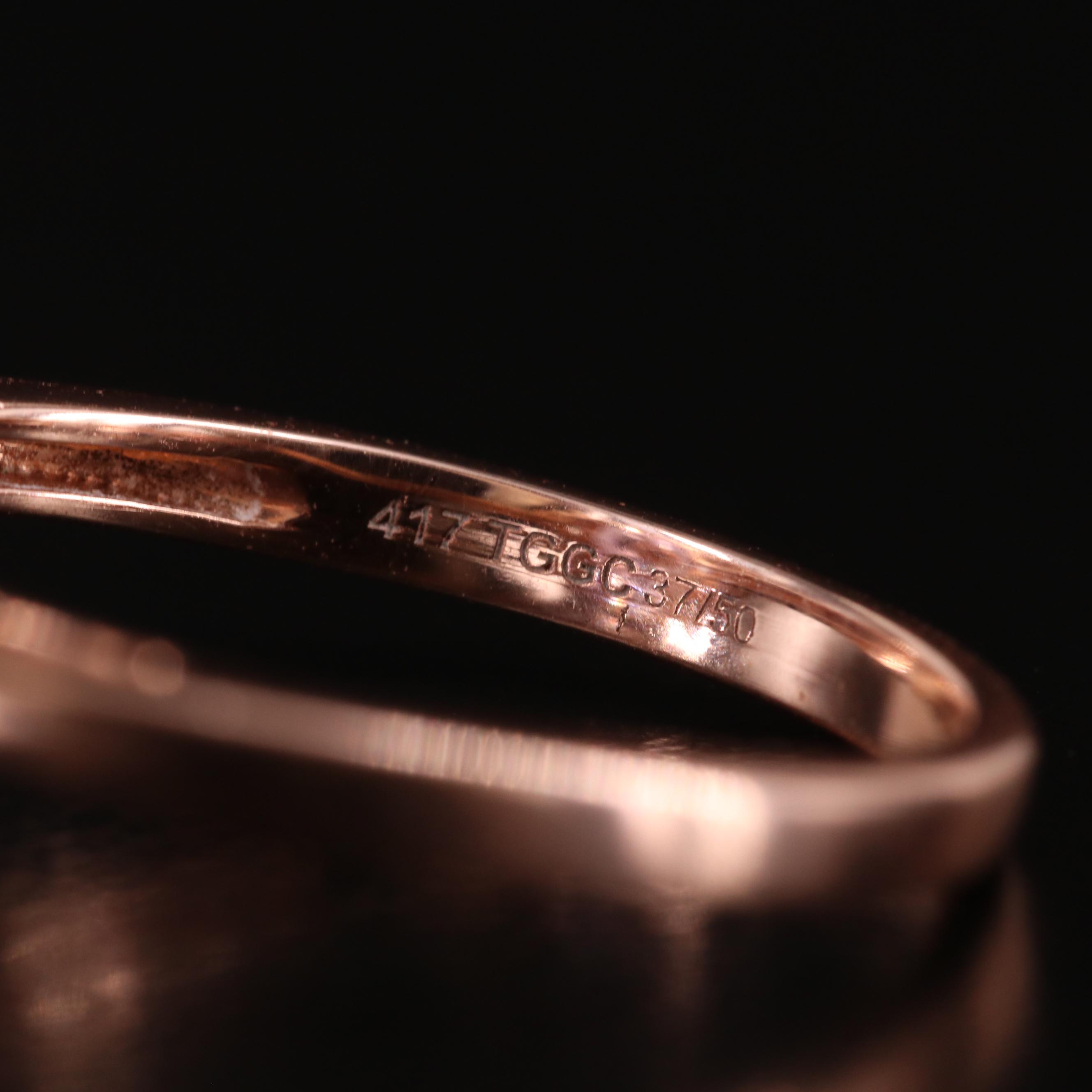 Glenn Lehrer 10K Rose Gold Amethyst and Diamond Ring