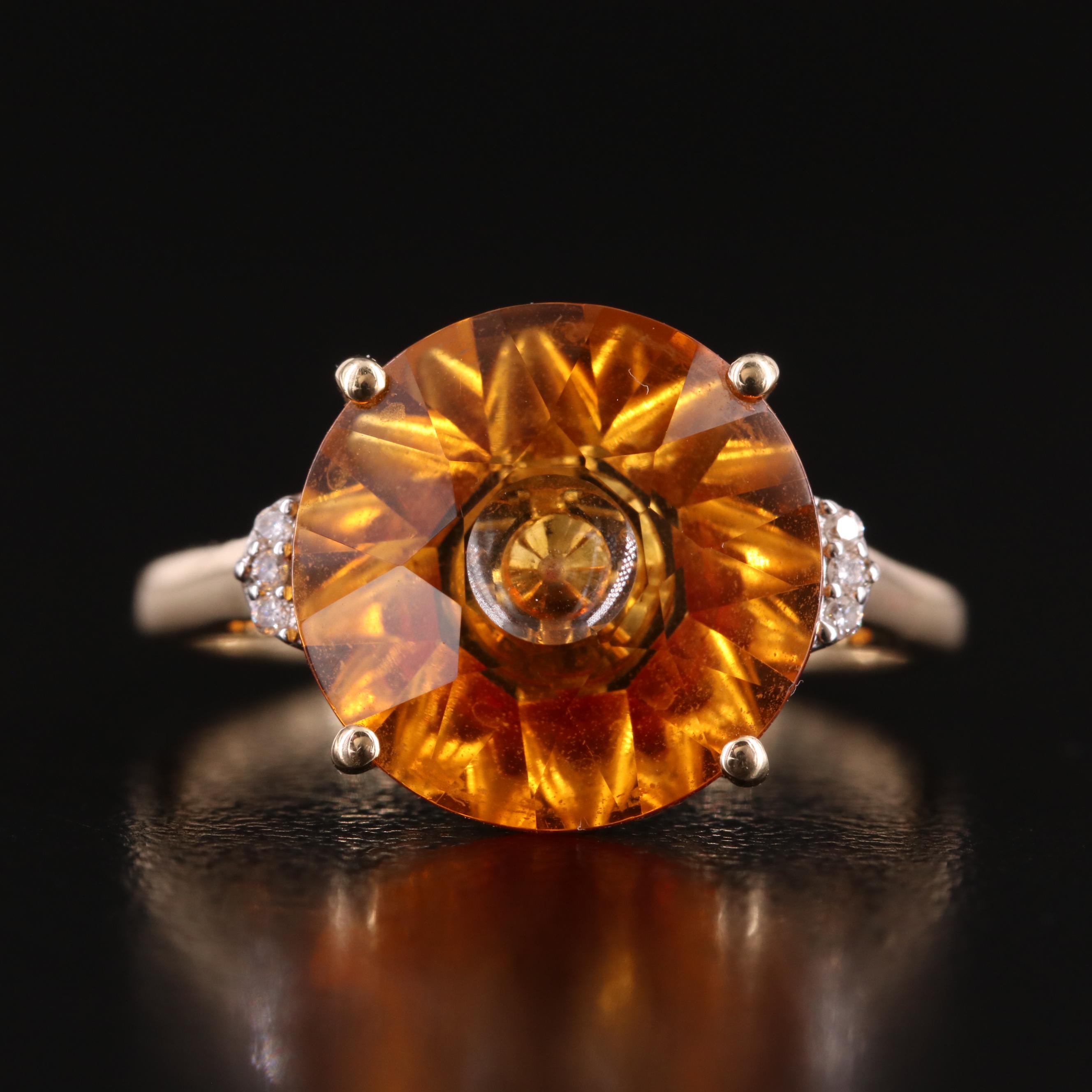 Glenn Lehrer 10K Citrine and Diamond Ring | EBTH