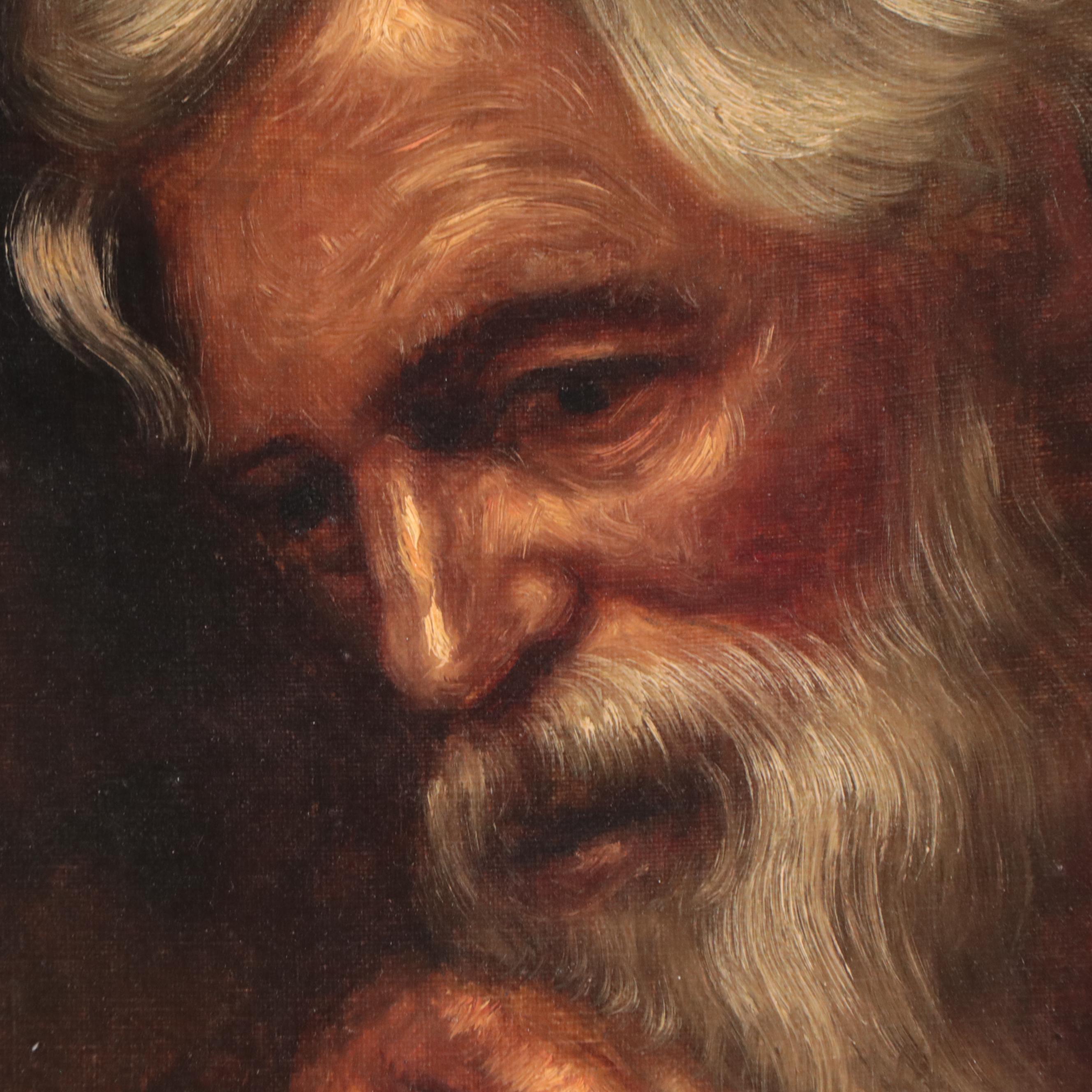 Oil Painting Portrait of Distinguished Bearded Man