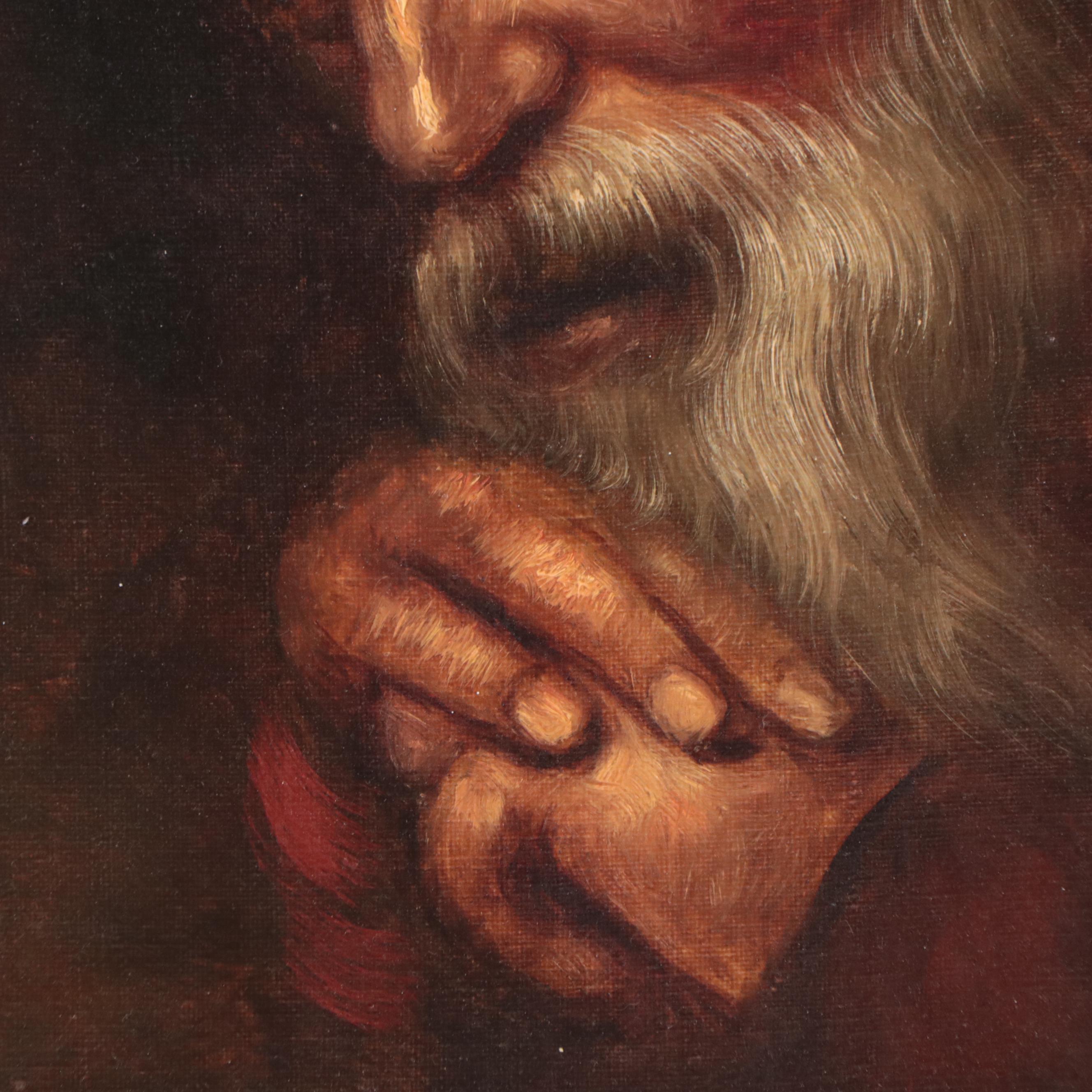 Oil Painting Portrait of Distinguished Bearded Man