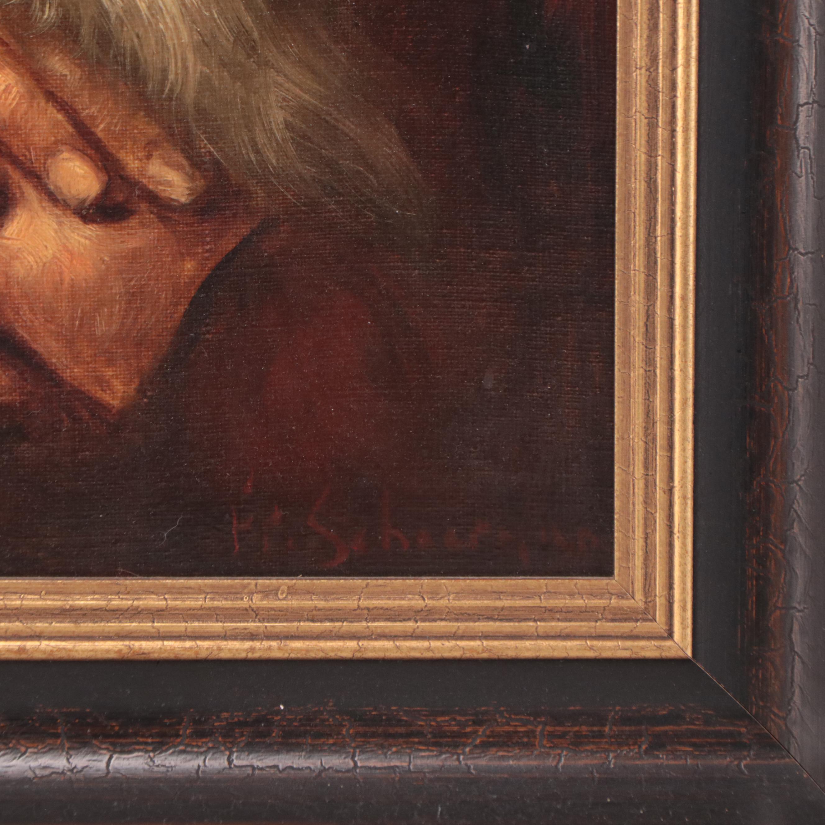 Oil Painting Portrait of Distinguished Bearded Man