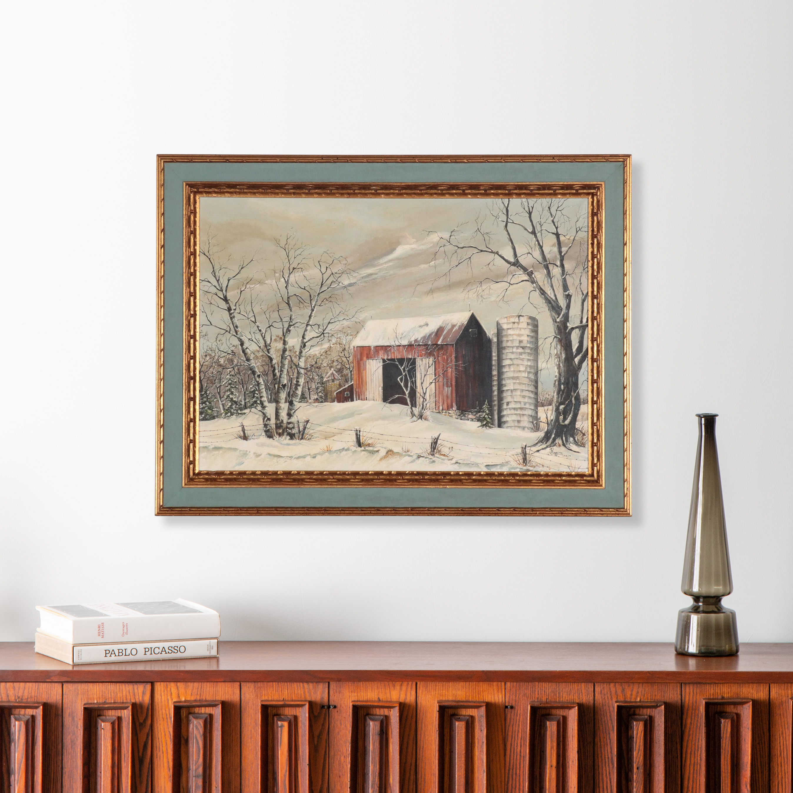 Oil Painting of Winter Landscape, 1970