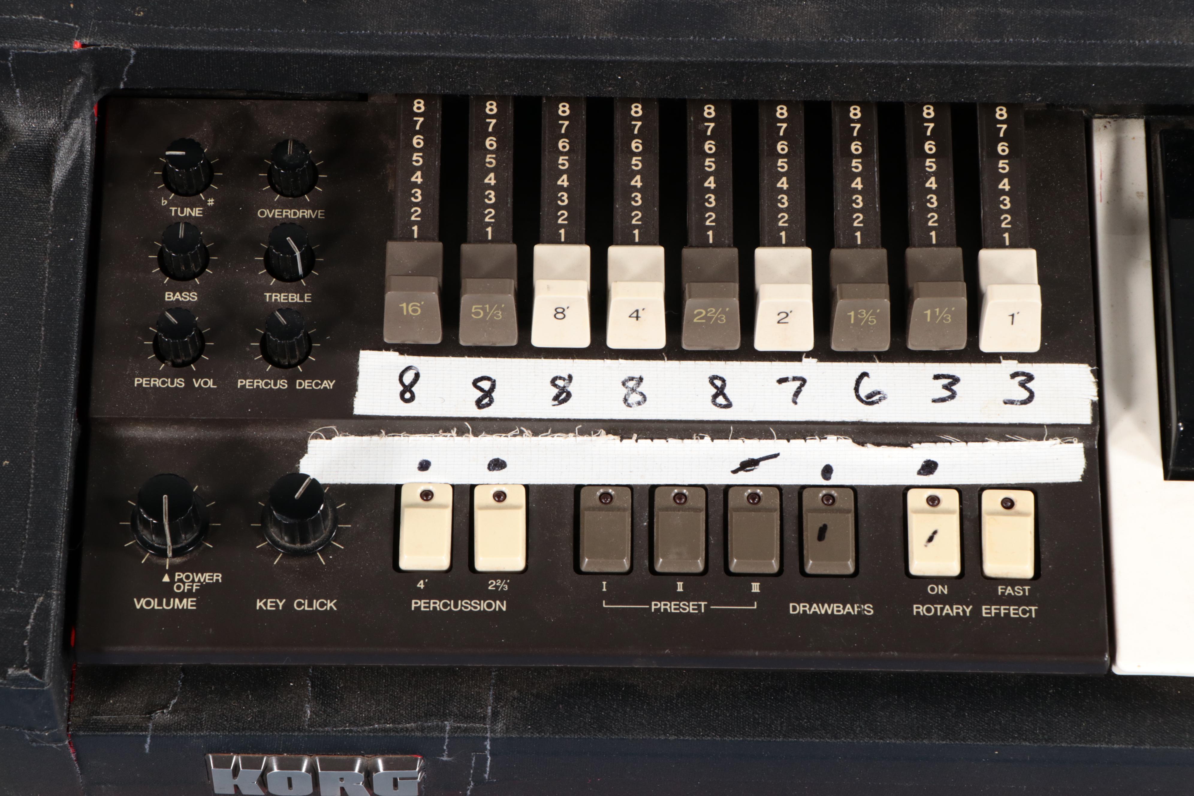 Korg CX-3 Electric Keyboard with Metal Equipment Case