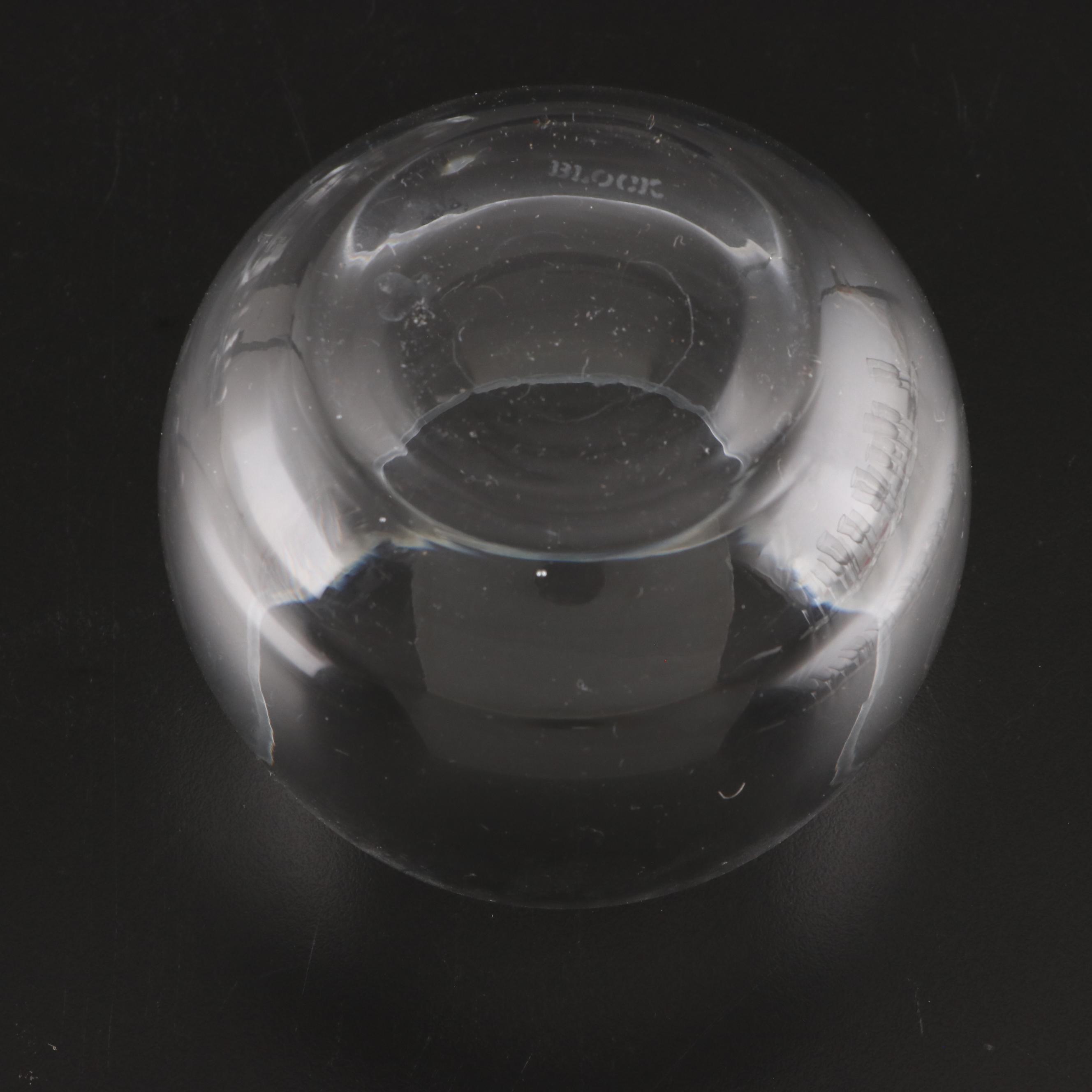 Block Glass Stemless Martini Glasses with Chillers and More Stemware