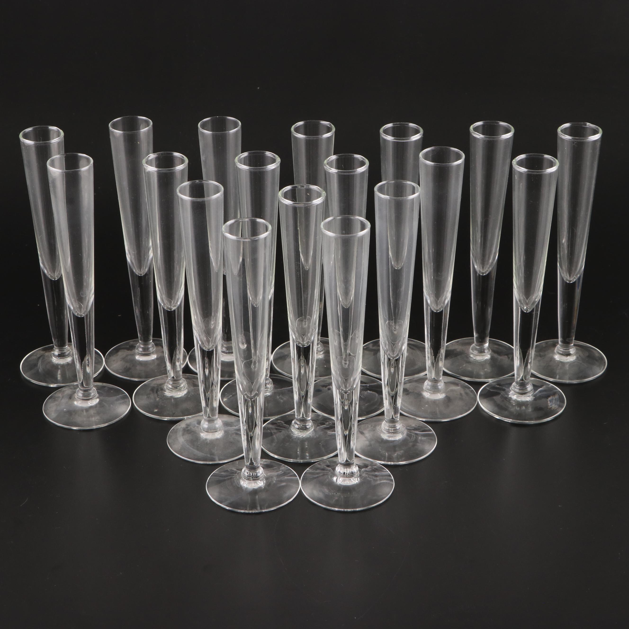Block Glass Stemless Martini Glasses with Chillers and More Stemware
