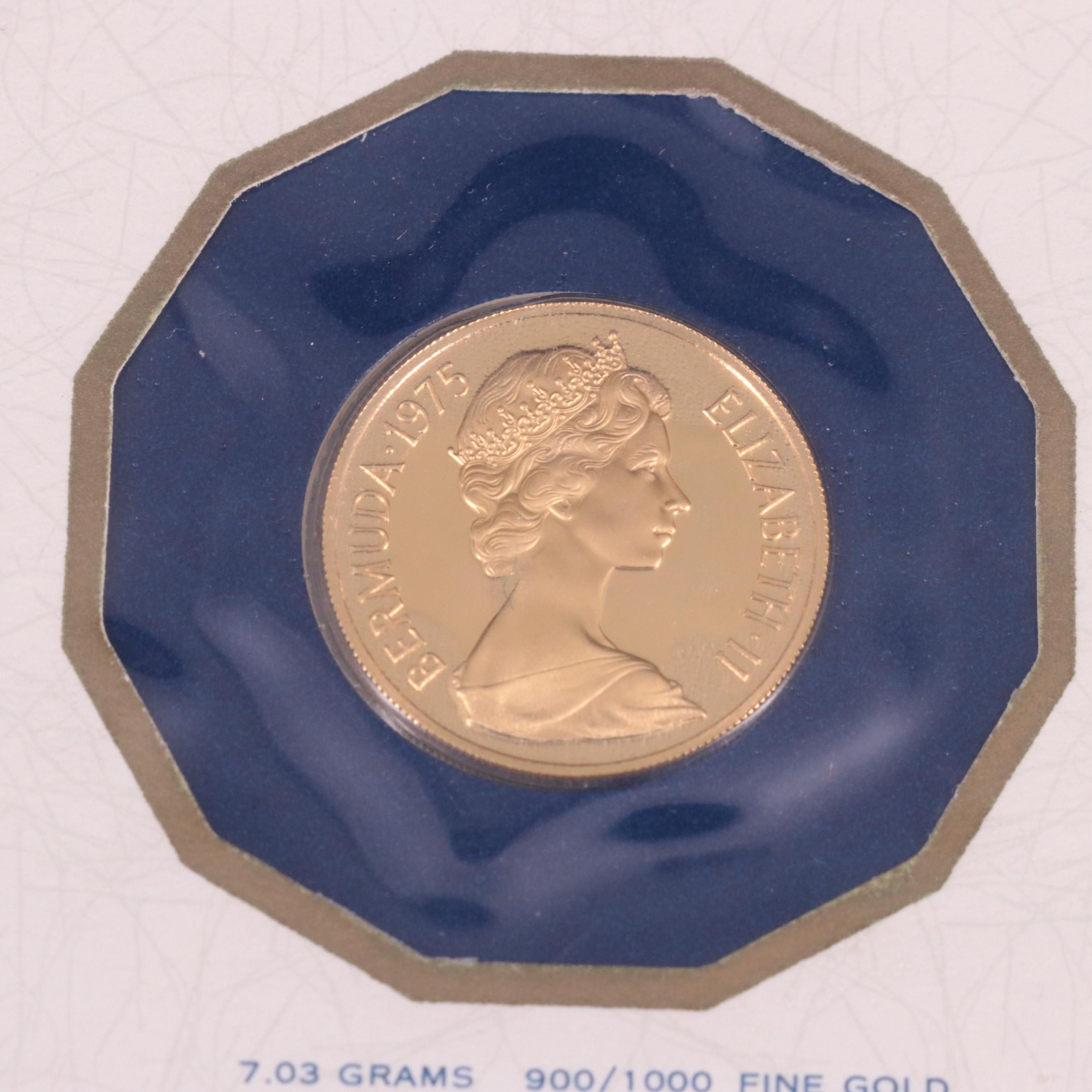 1975 Bermuda $100 Proof Gold Coin
