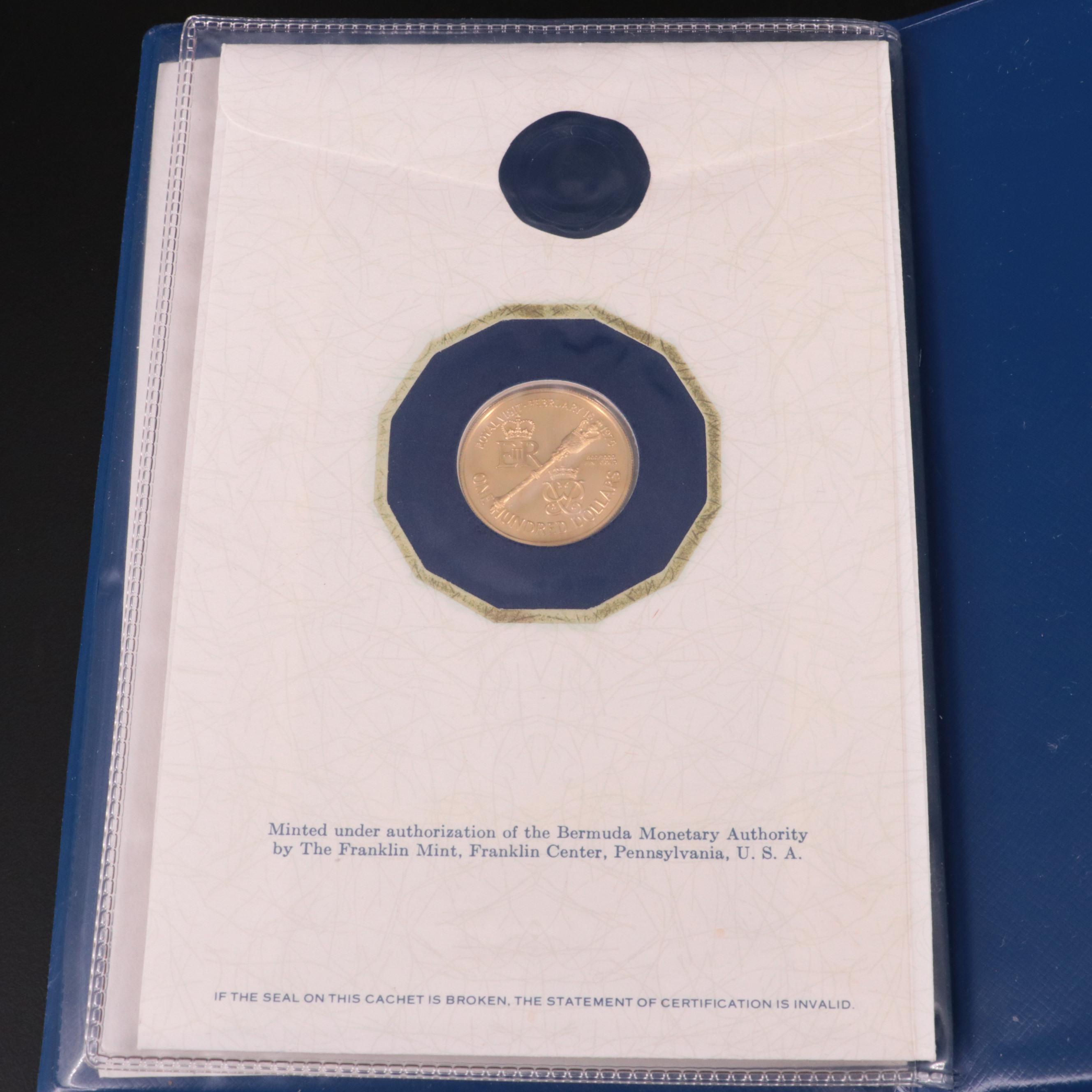 1975 Bermuda $100 Proof Gold Coin