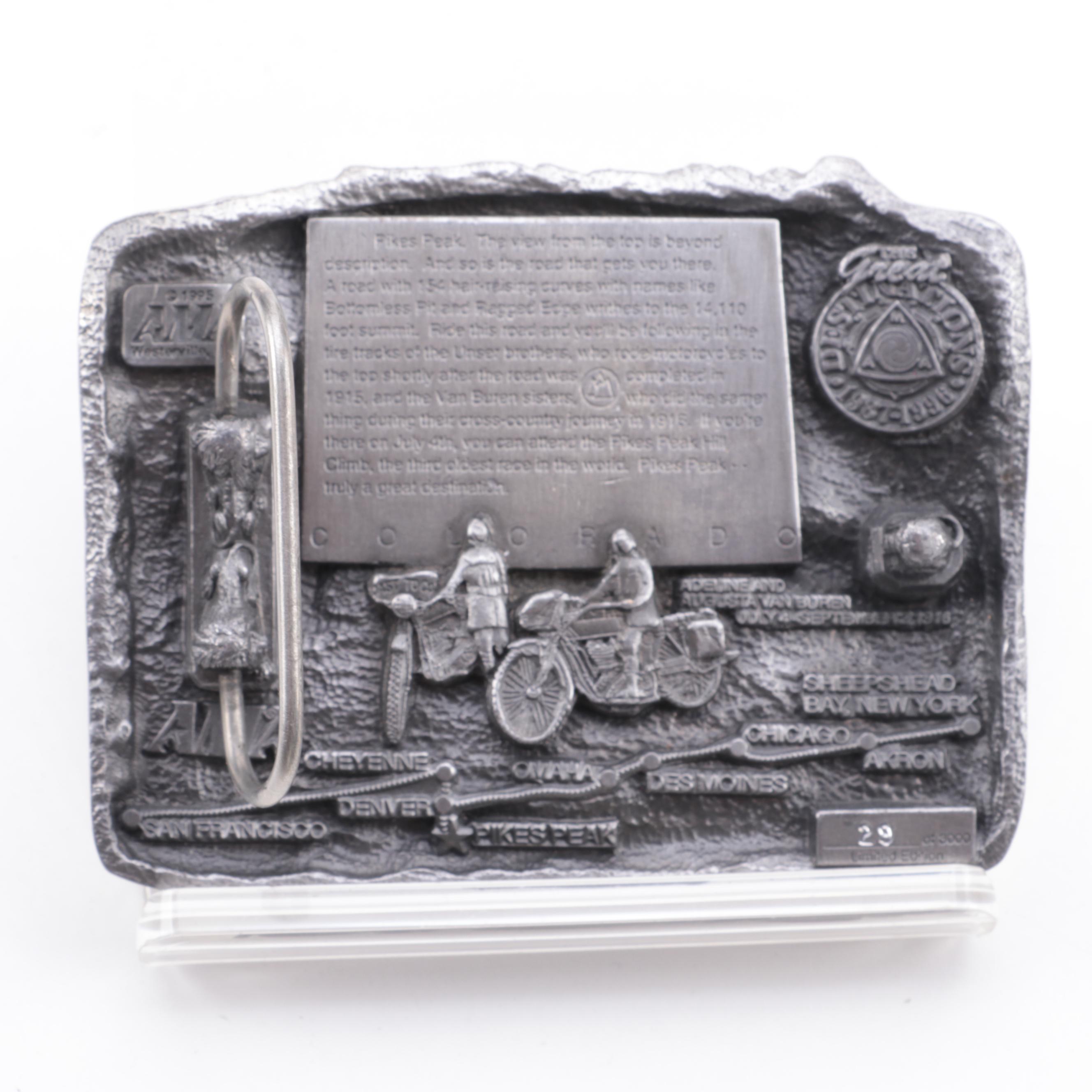 Disney Studio Adventures and Other Metal Belt Buckles, Late 20th Century