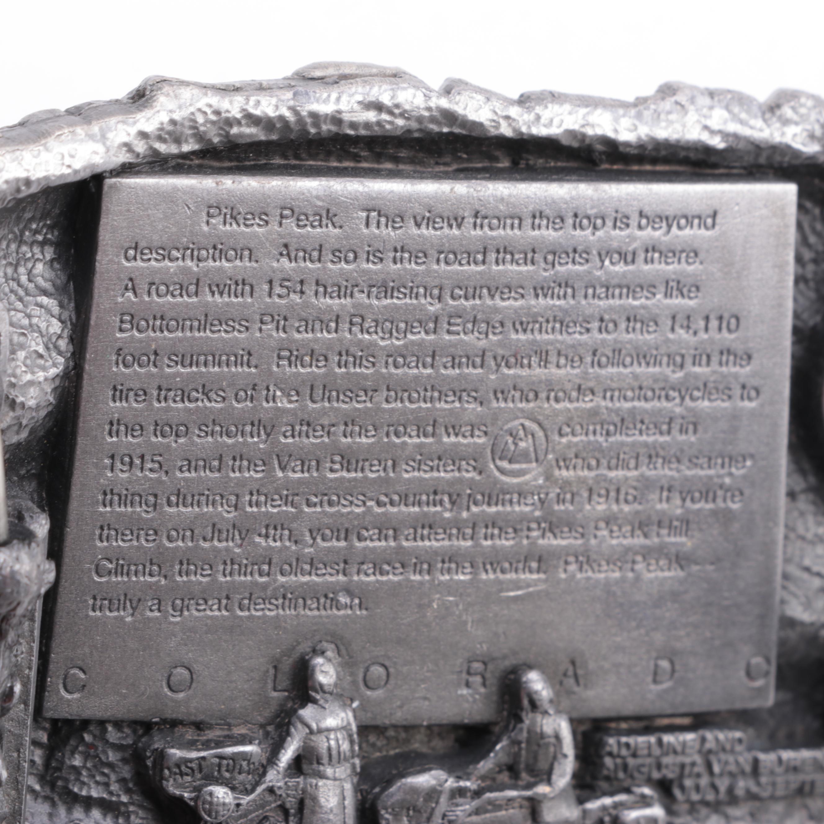 Disney Studio Adventures and Other Metal Belt Buckles, Late 20th Century