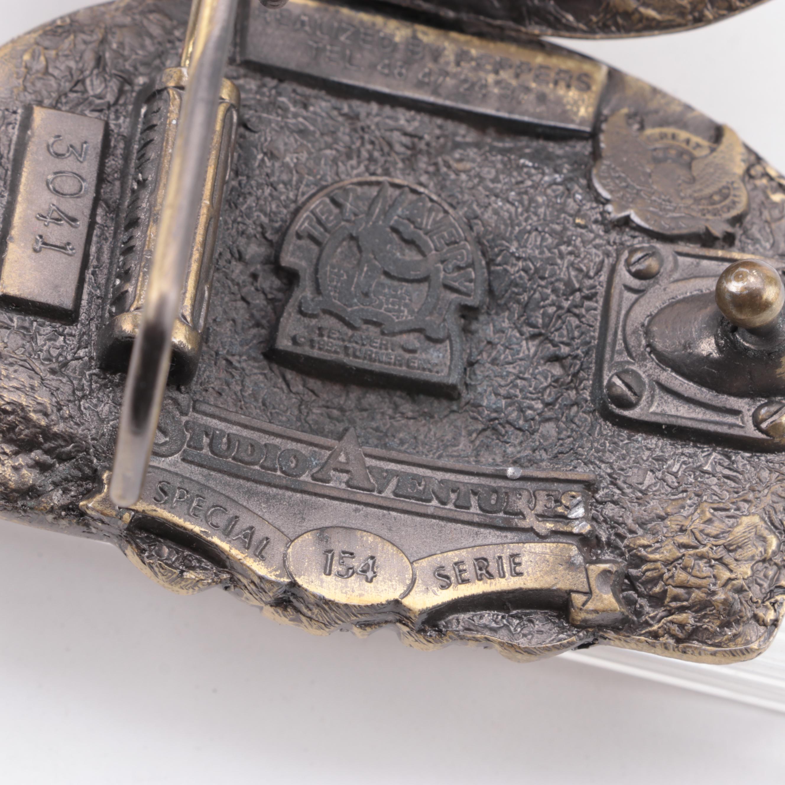 Disney Studio Adventures and Other Metal Belt Buckles, Late 20th Century