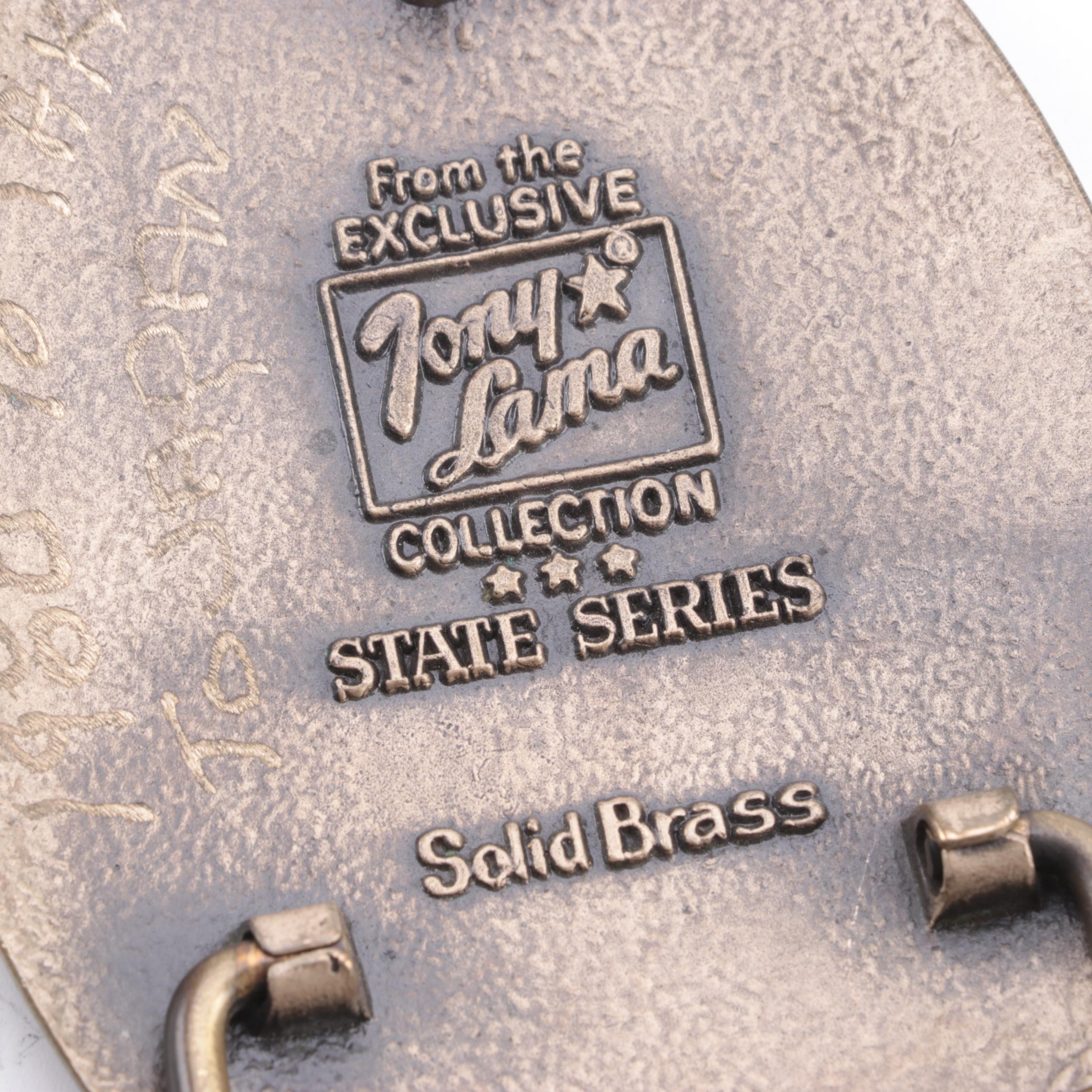 Great American, Tony Lama, and Lewis Metal Patriotic Belt Buckles