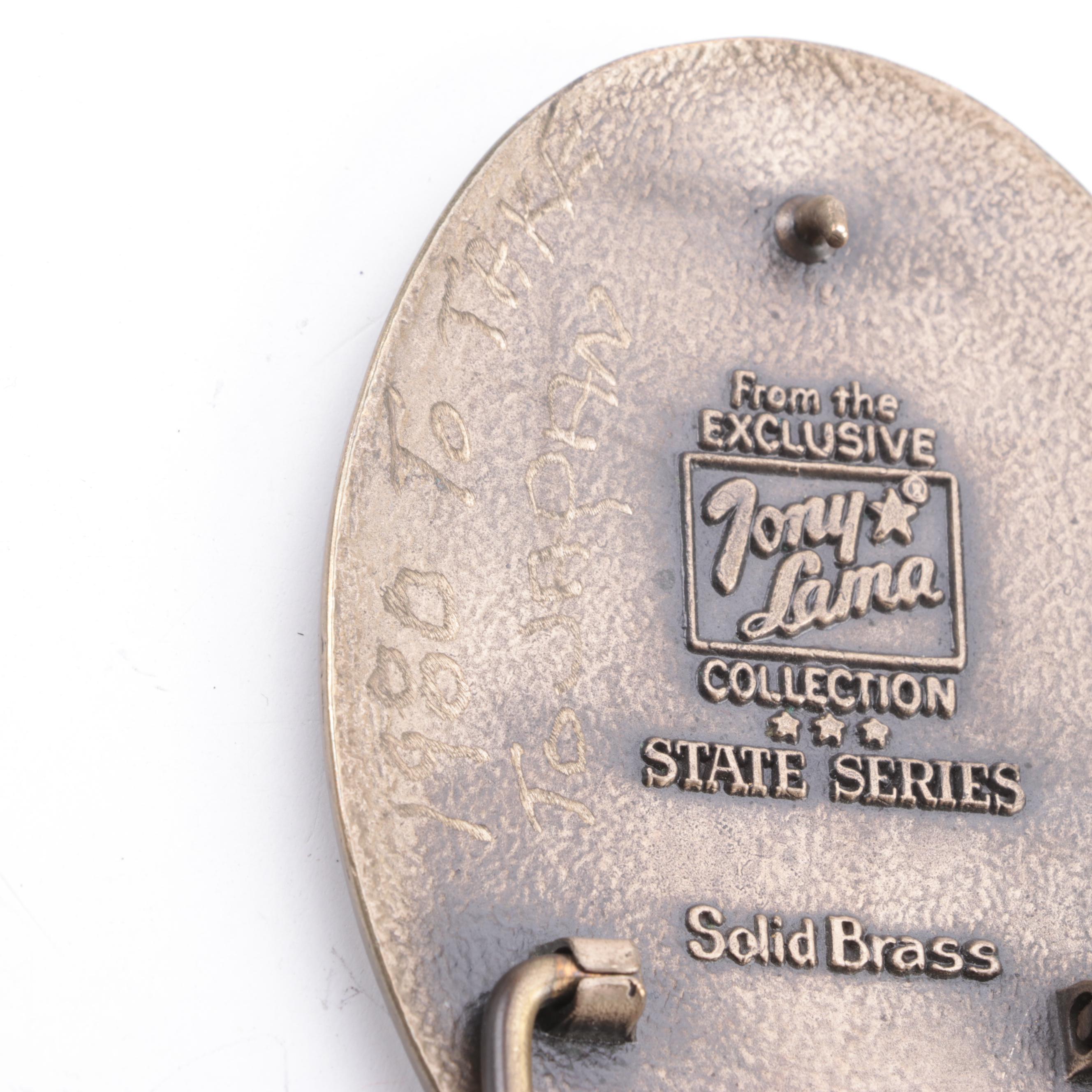 Great American, Tony Lama, and Lewis Metal Patriotic Belt Buckles