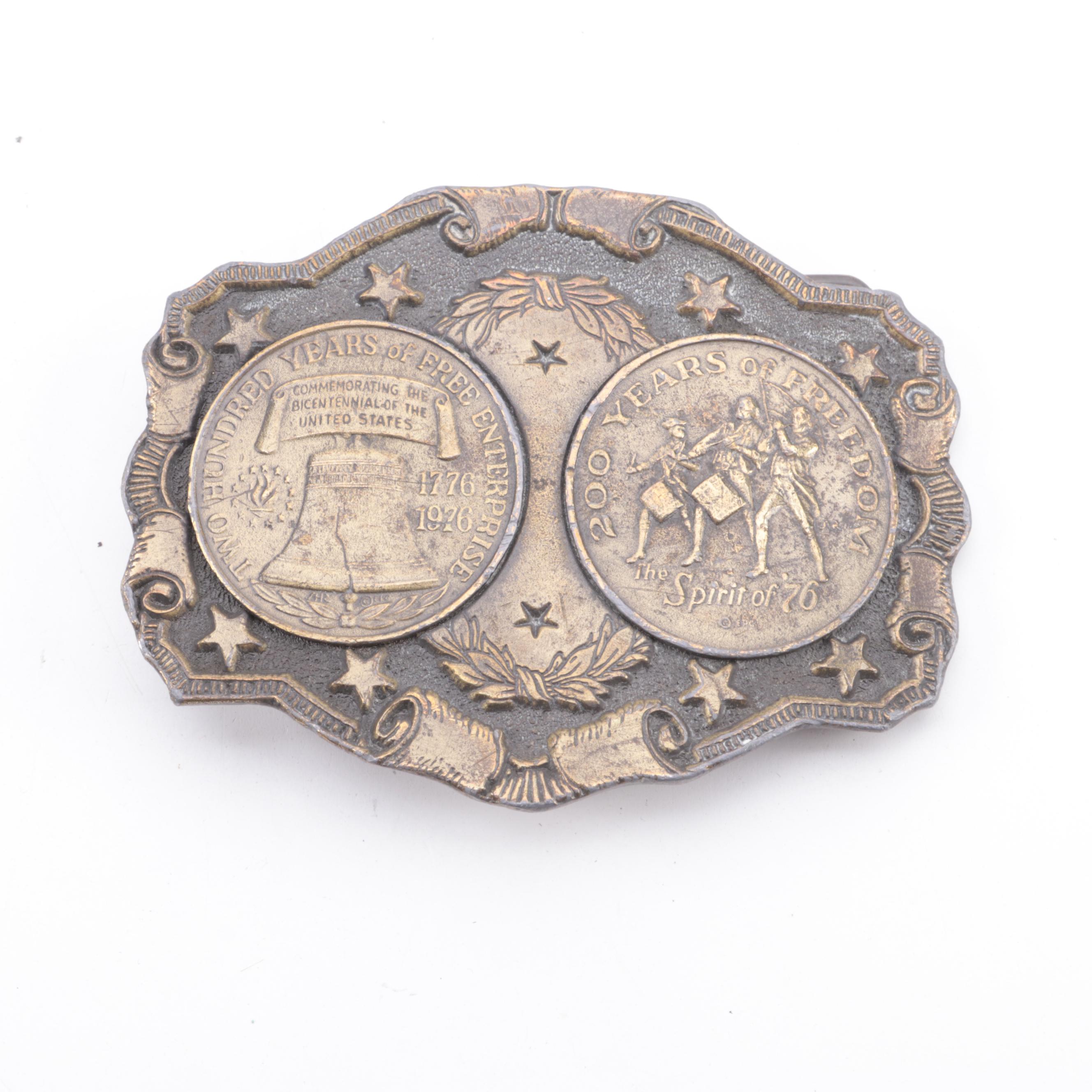 Great American, Tony Lama, and Lewis Metal Patriotic Belt Buckles